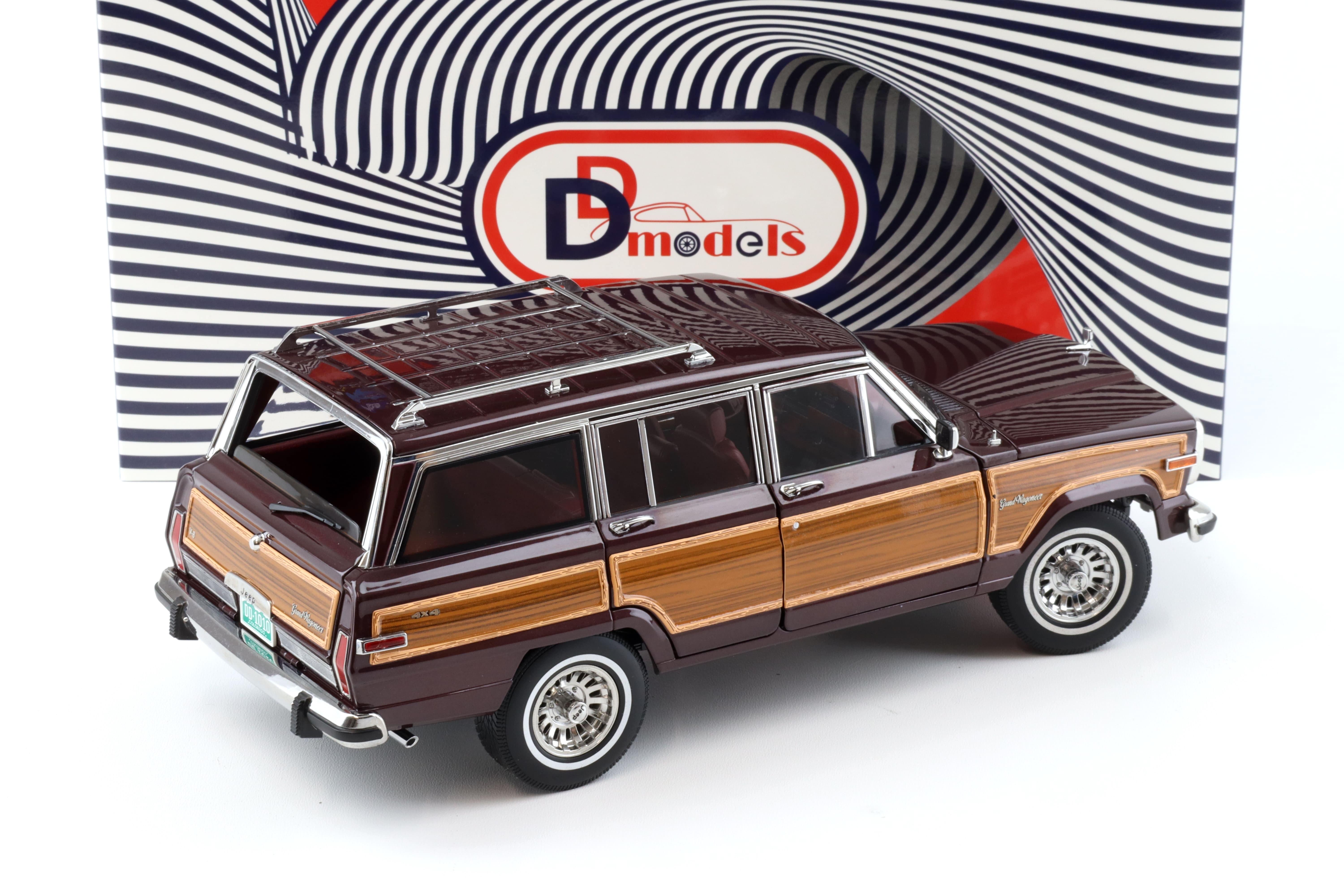 1:18 DD-Models Jeep Grand Wagoneer 1991 Black cherry dark red/ wood DO00110