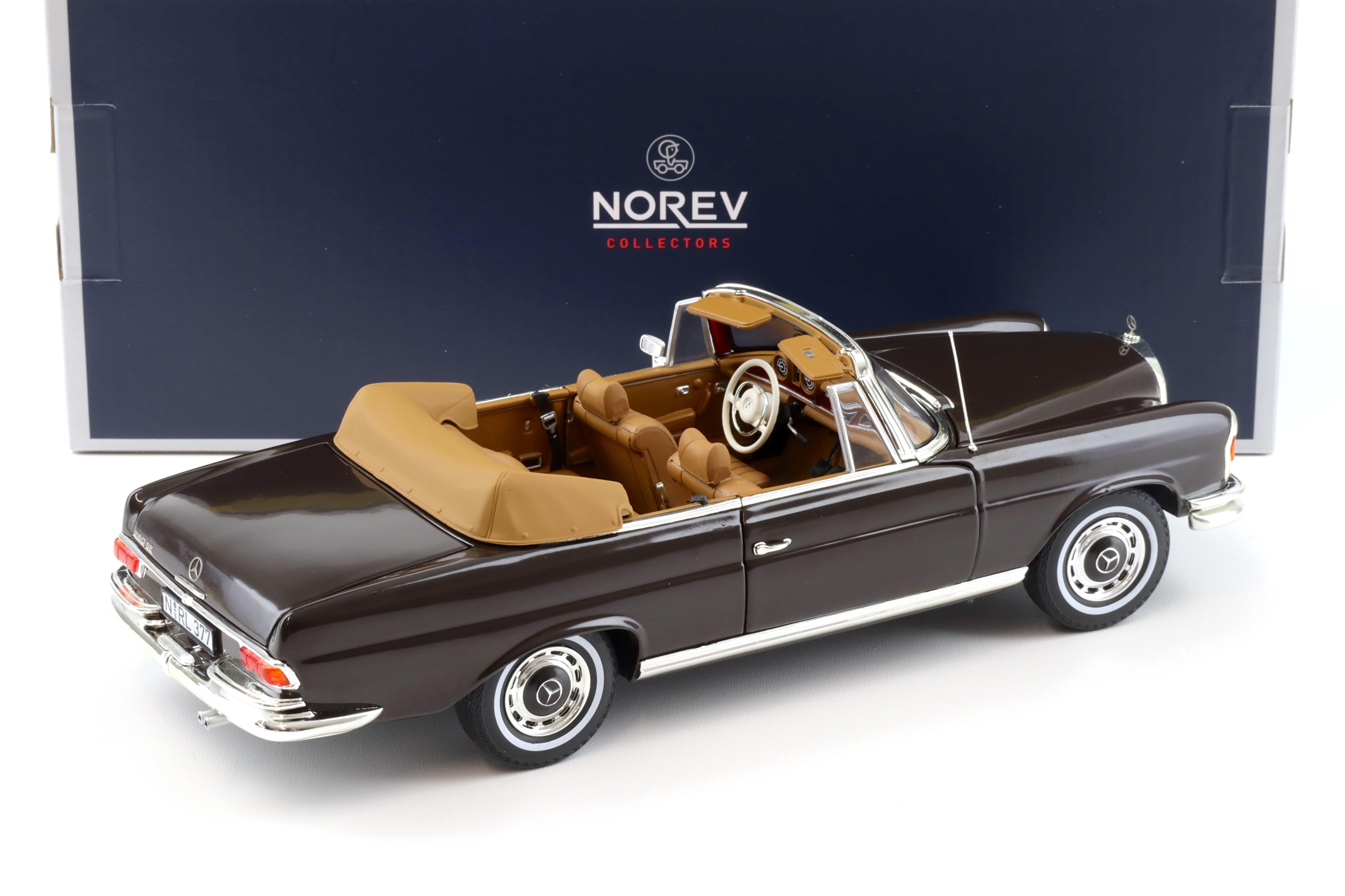 1:18 Norev Mercedes 280 SE Cabriolet W111 1969 brown 183568