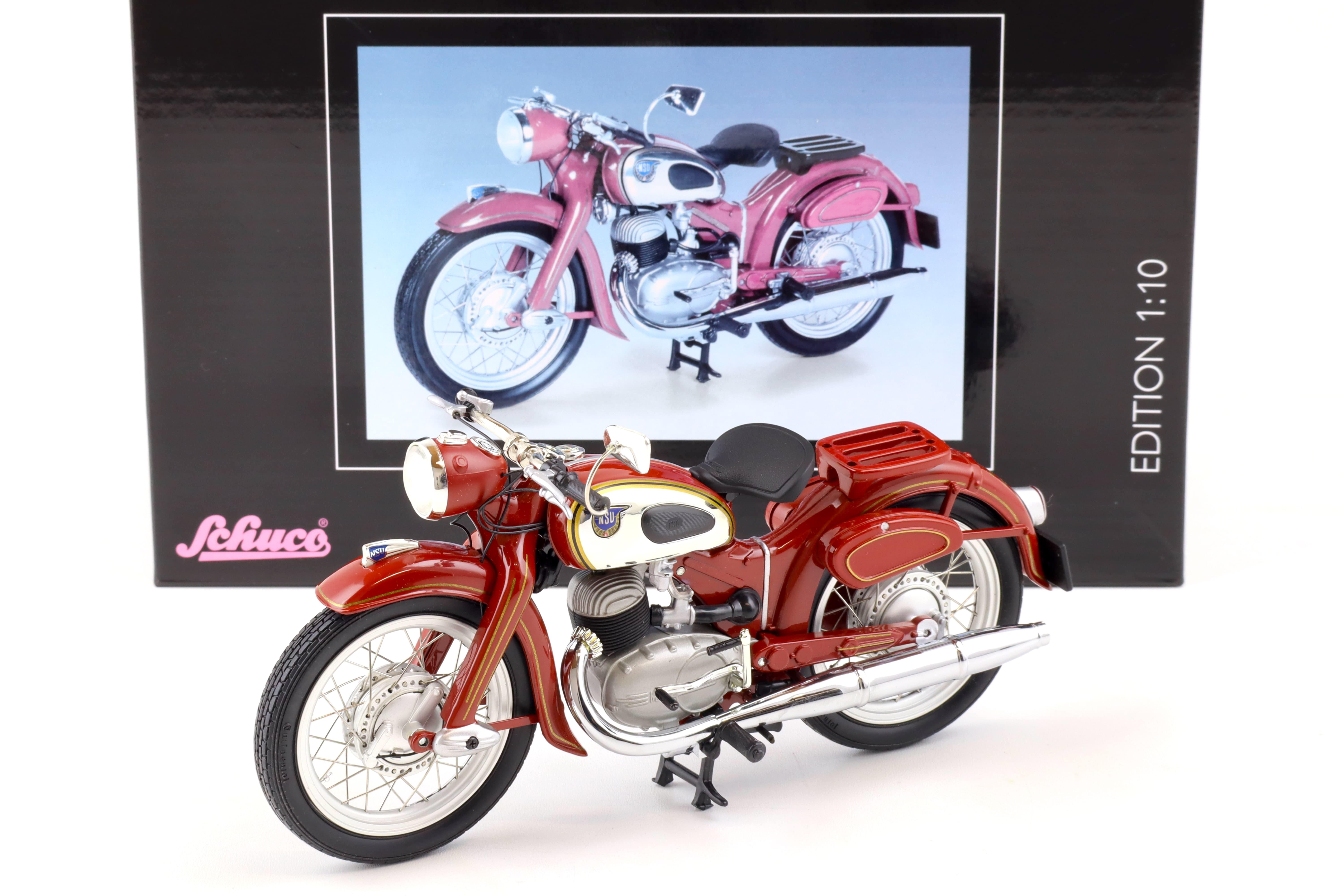 1:10 Schuco NSU Superlux Motorrad red/ chrom 450653400