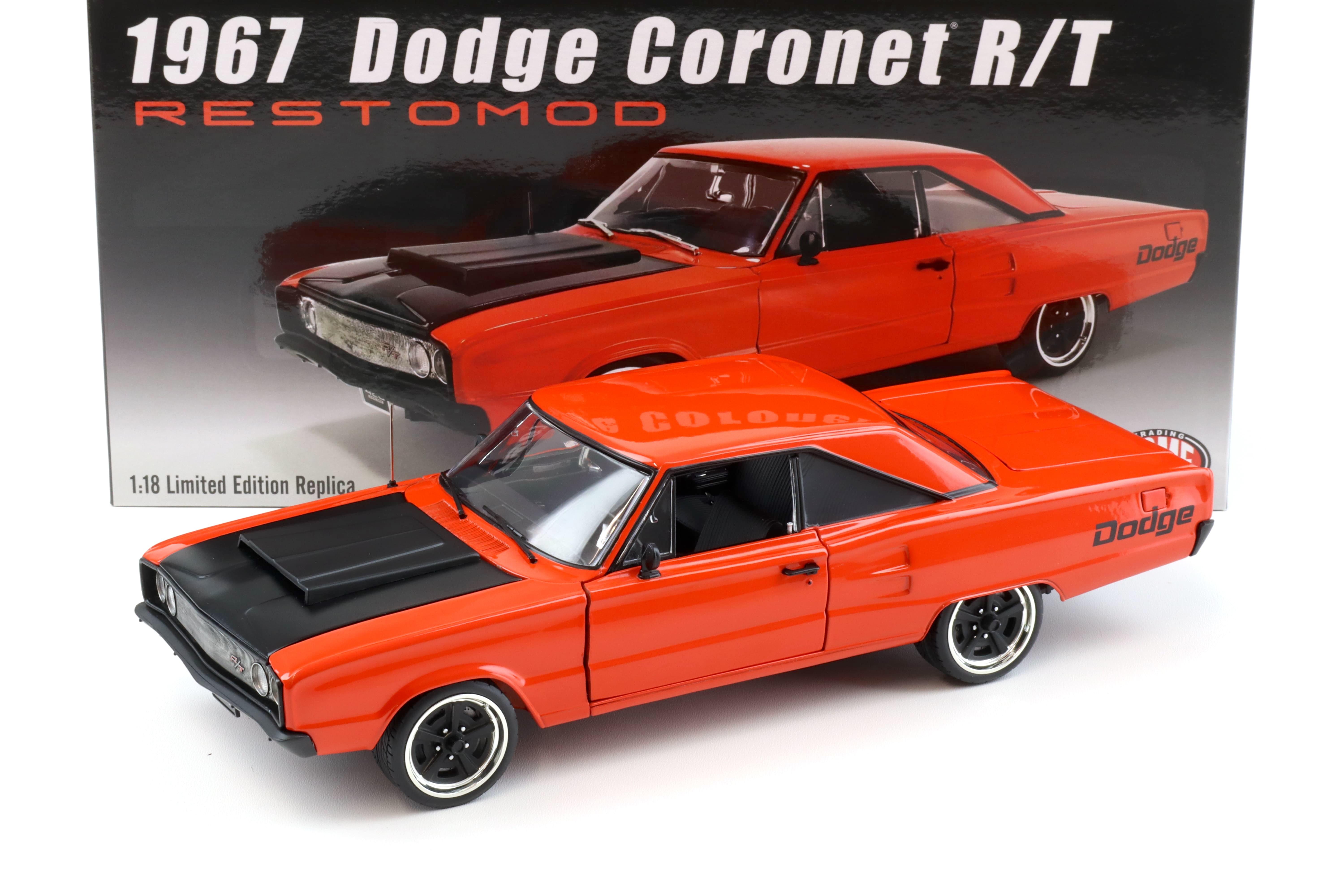 1:18 ACME 1967 Dodge Coronet R/T RESTOMOD red-orange/ black