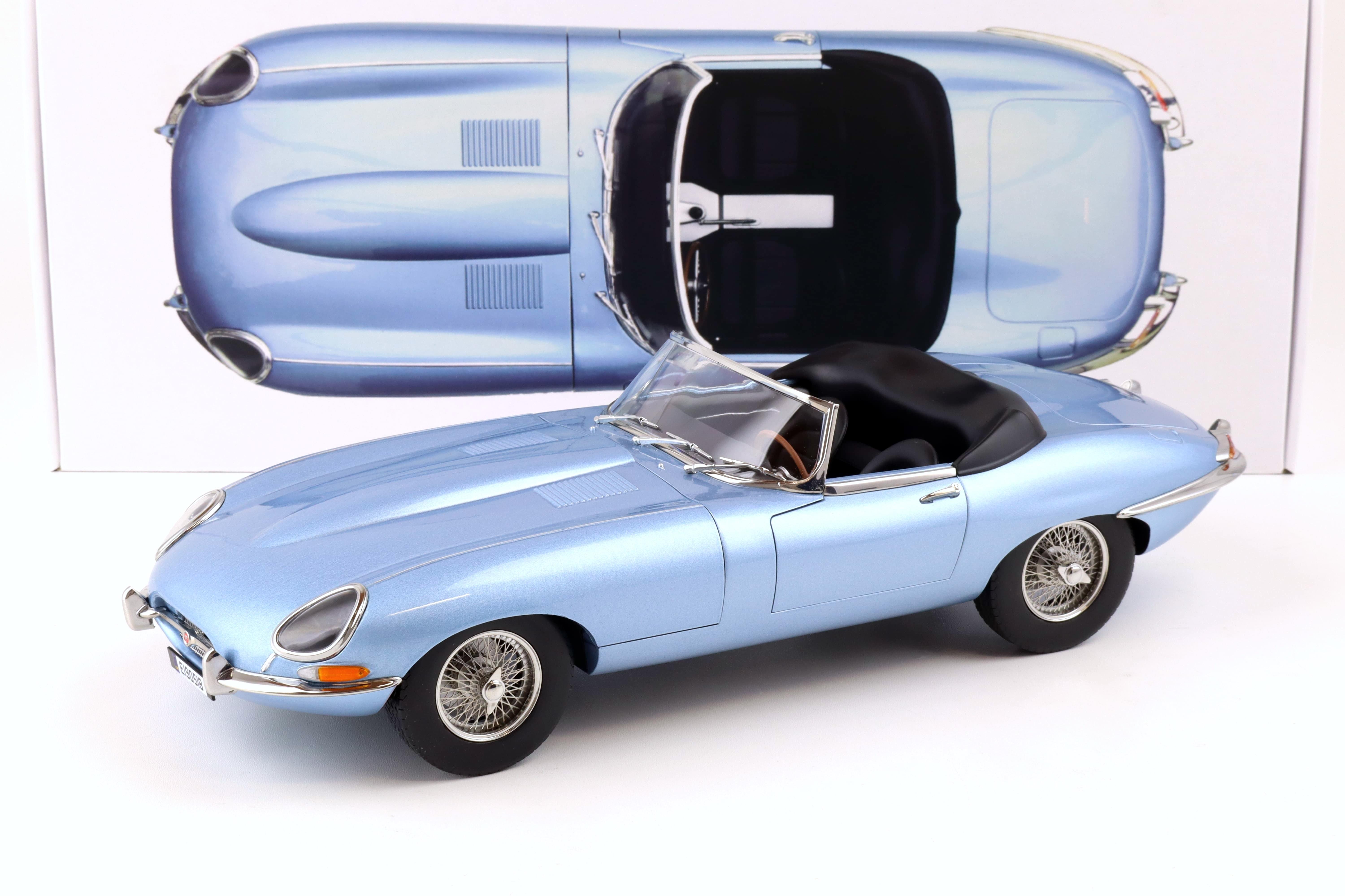 1:12 Norev Jaguar E-Type Cabriolet 1962 blue metallic 122722