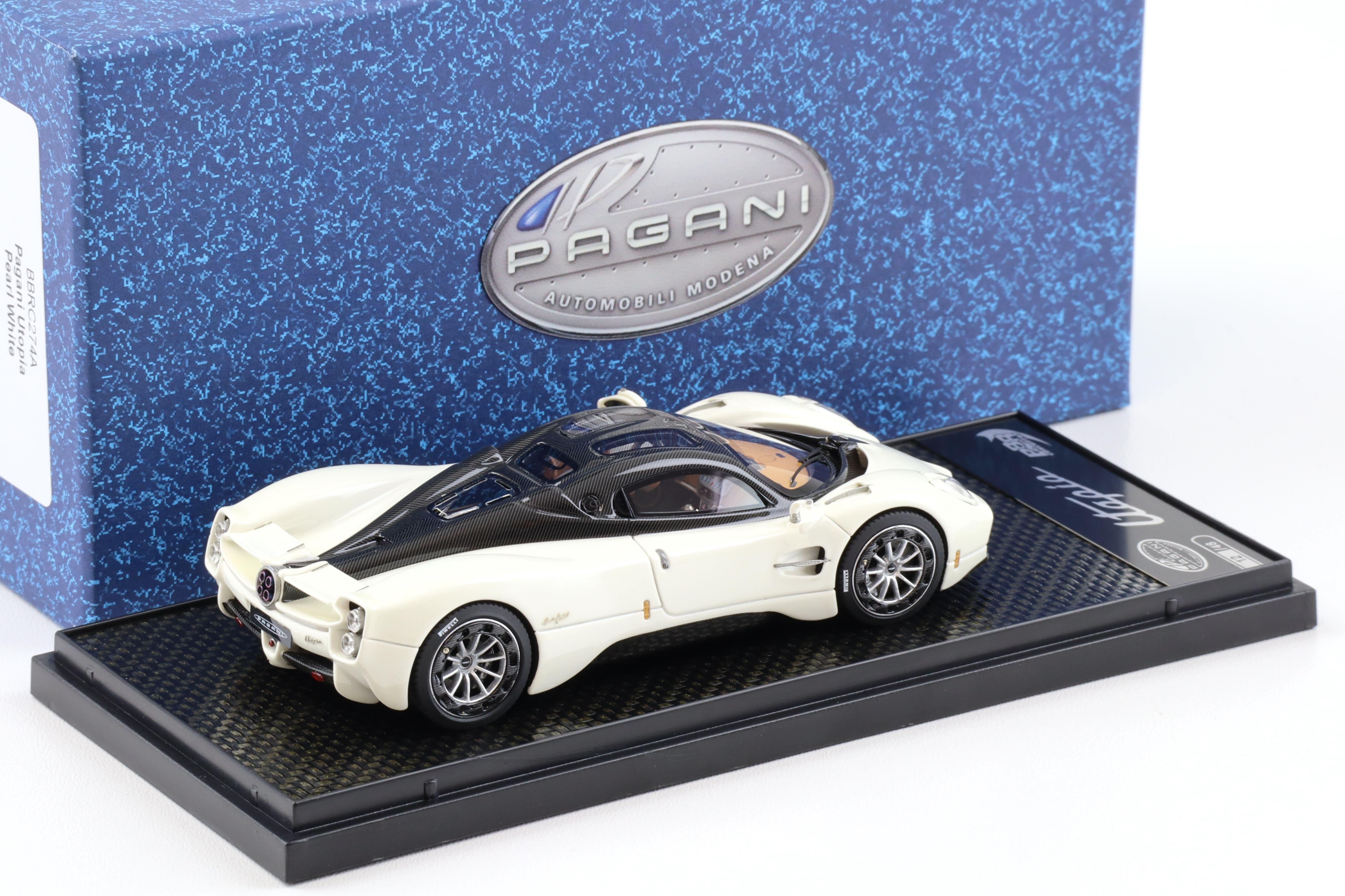 1:43 BBR Pagani Utopia pearl white/ Carbon roof - Limited 48 pcs.