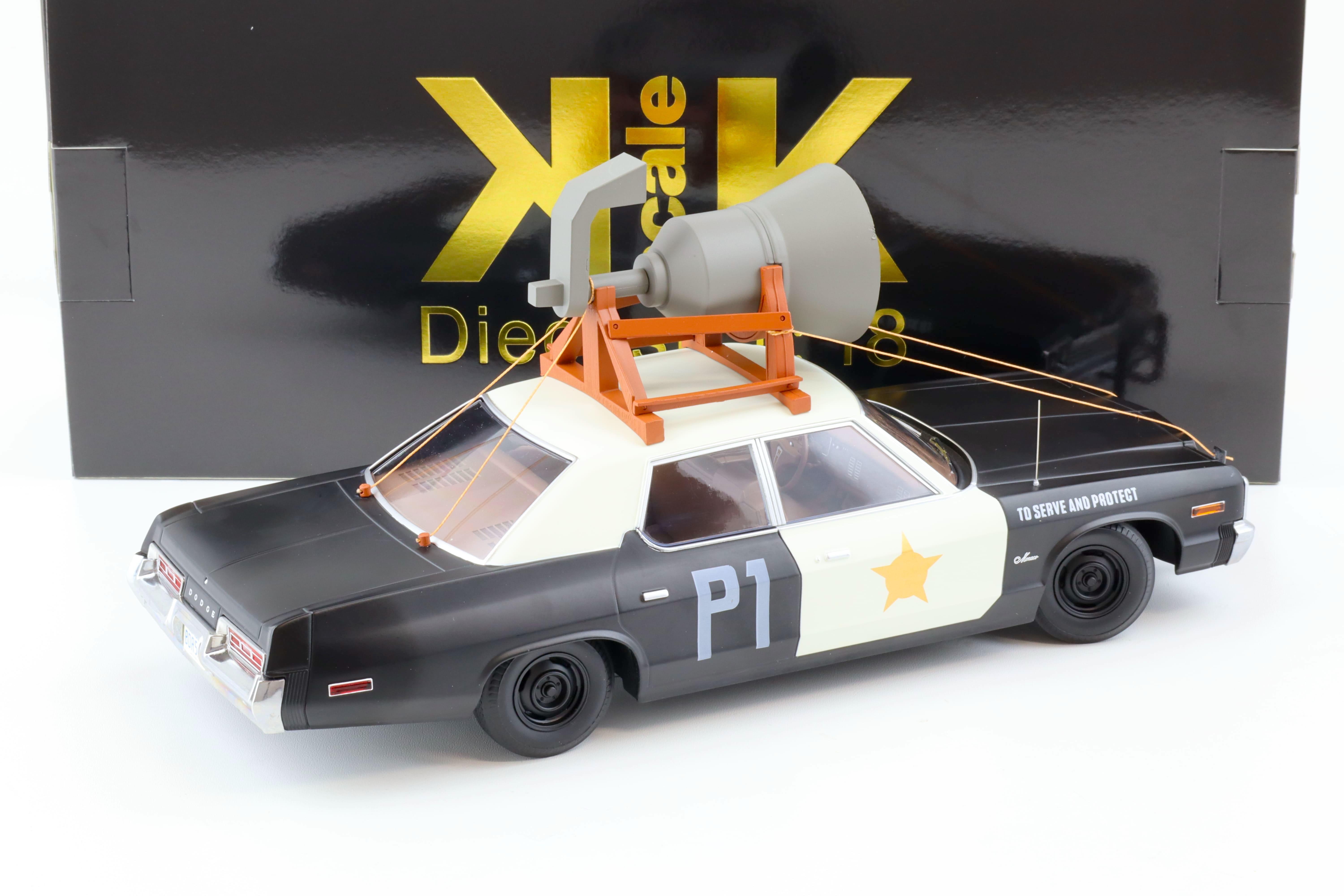 1:18 KK-Scale 1974 Dodge Monaco Sedan Blues Brothers Bluesmobile with Speaker