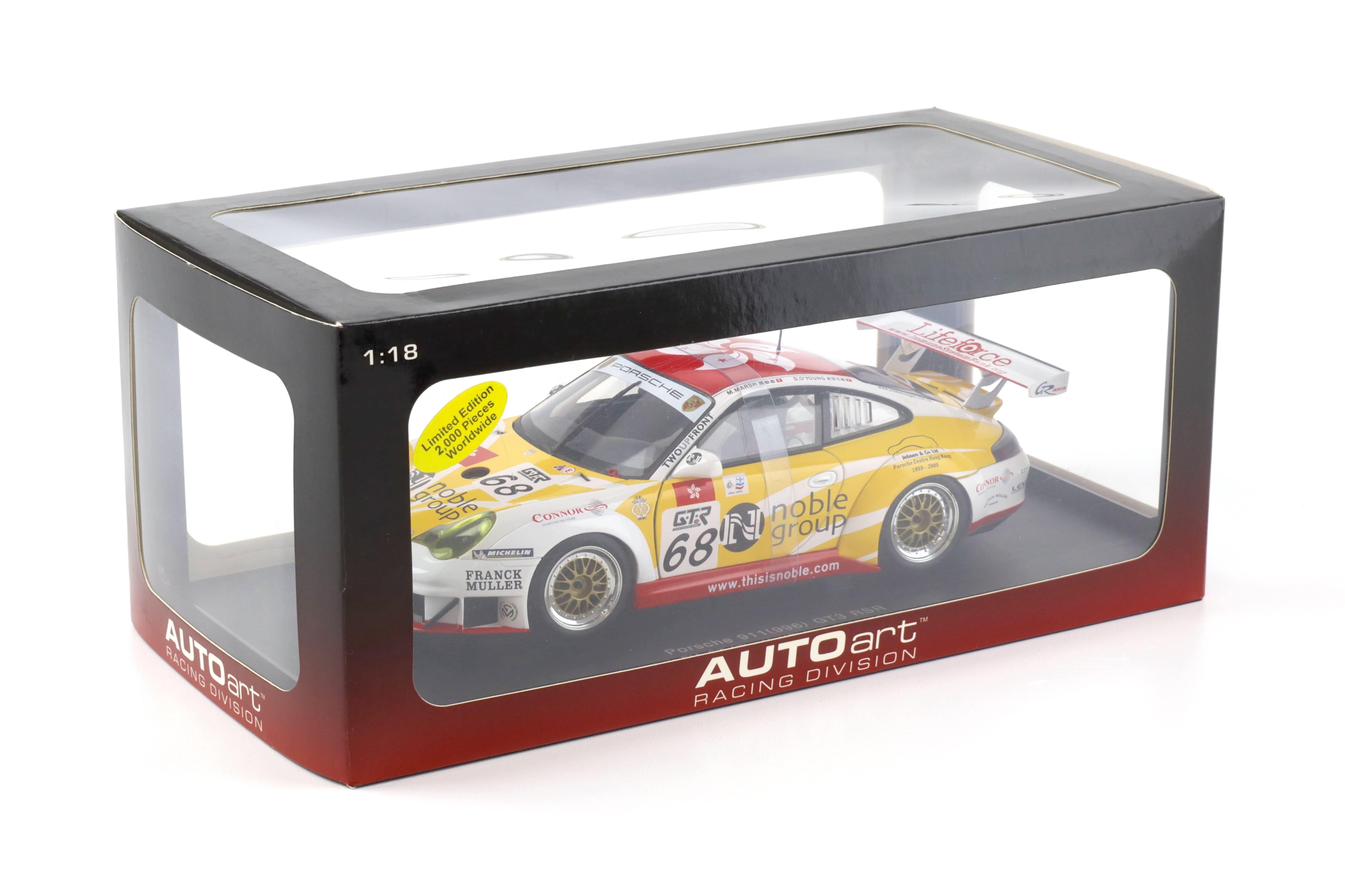 1:18 AUTOart Porsche 911 (996) GT3 RSR FIA GT #68 Zhu Hai China 2005 - 80582