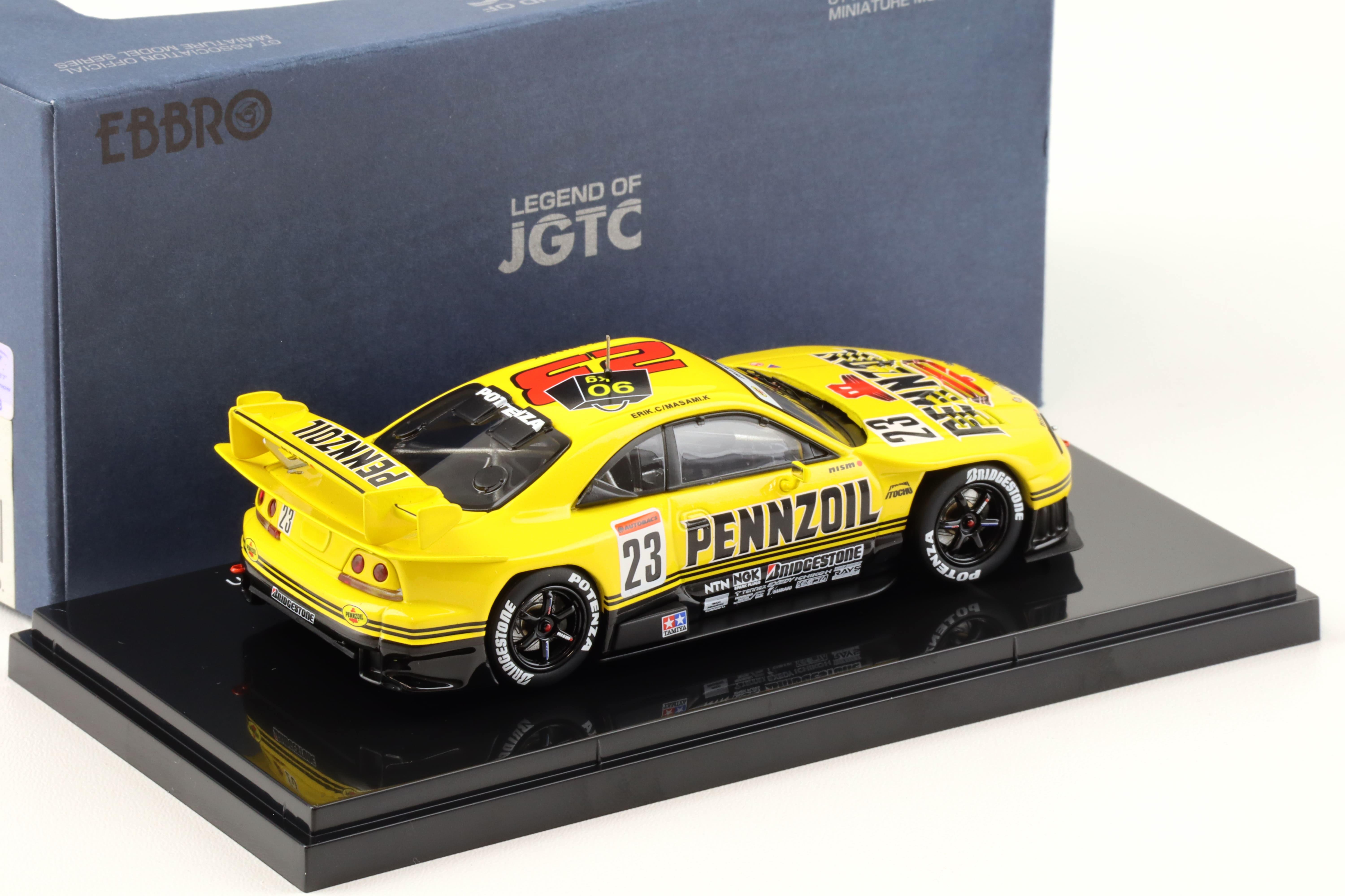 1:43 Ebbro Nissan Skyline R33 PENNZOIL NISMO GT-R JGTC 1998 HDF #23 yellow