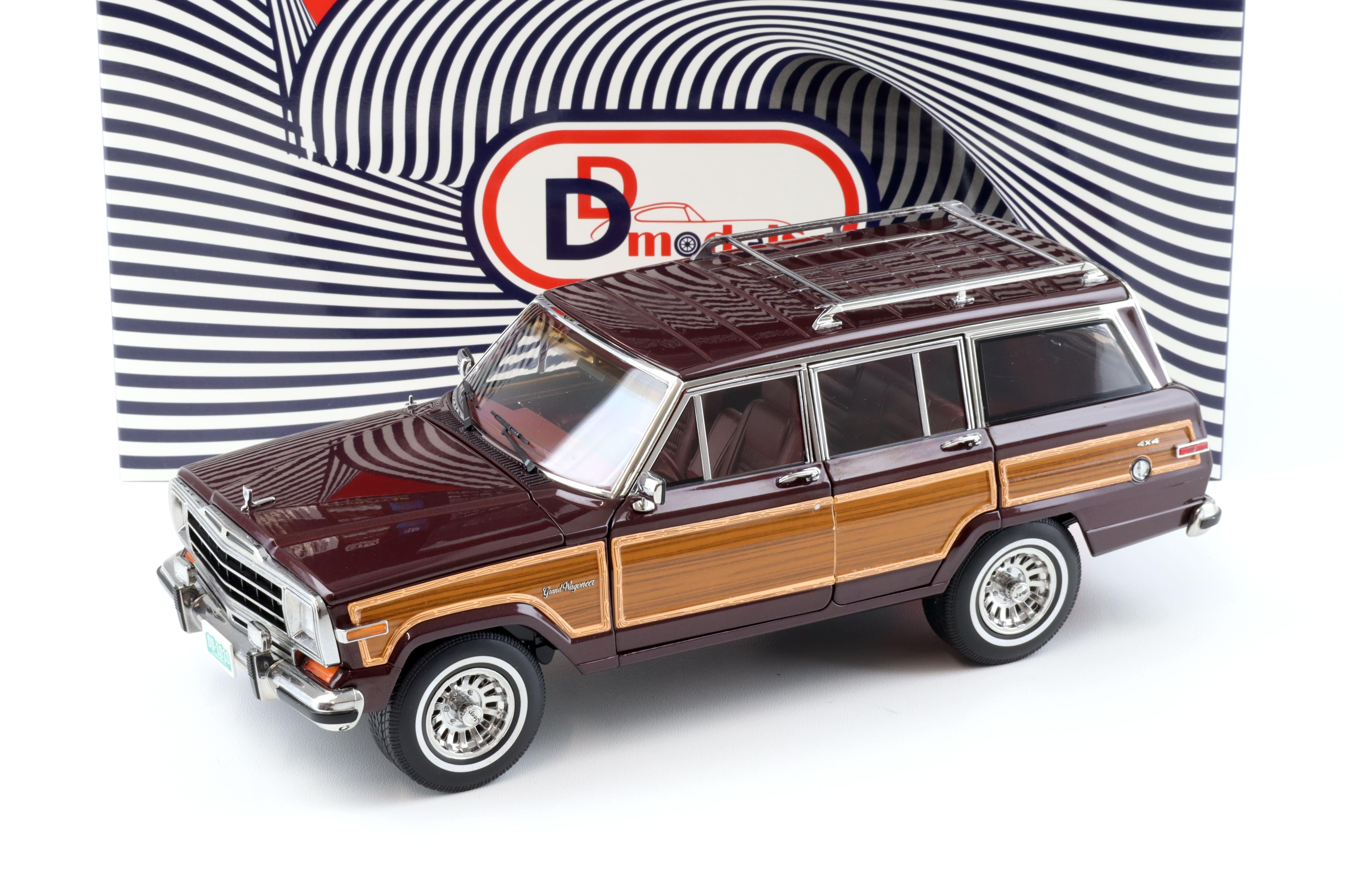 1:18 DD-Models Jeep Grand Wagoneer 1991 Black cherry dark red/ wood DO00110