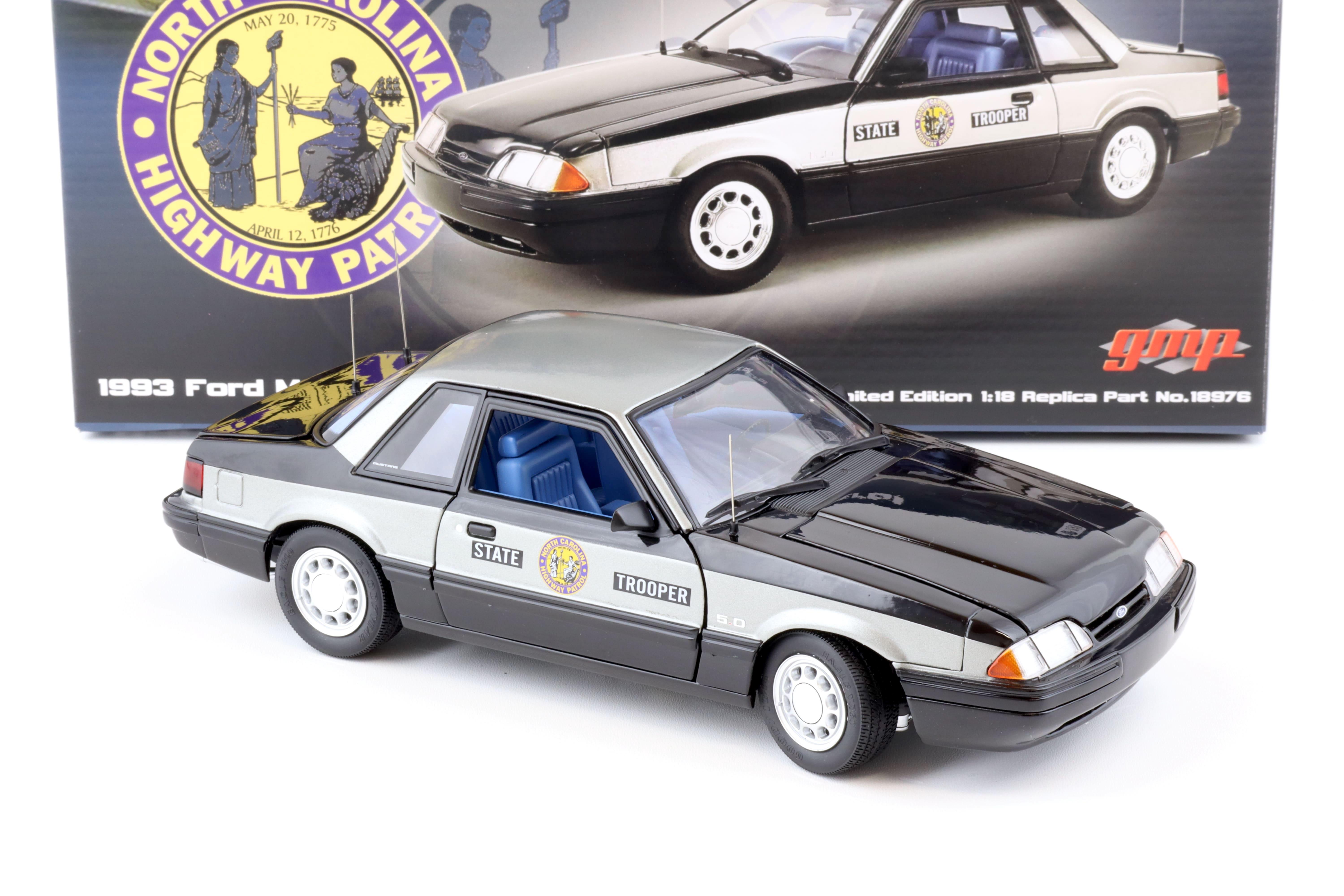 1:18 GMP 1993 Ford Mustang 5.0 SSP North Carolina Highway Patrol State Trooper