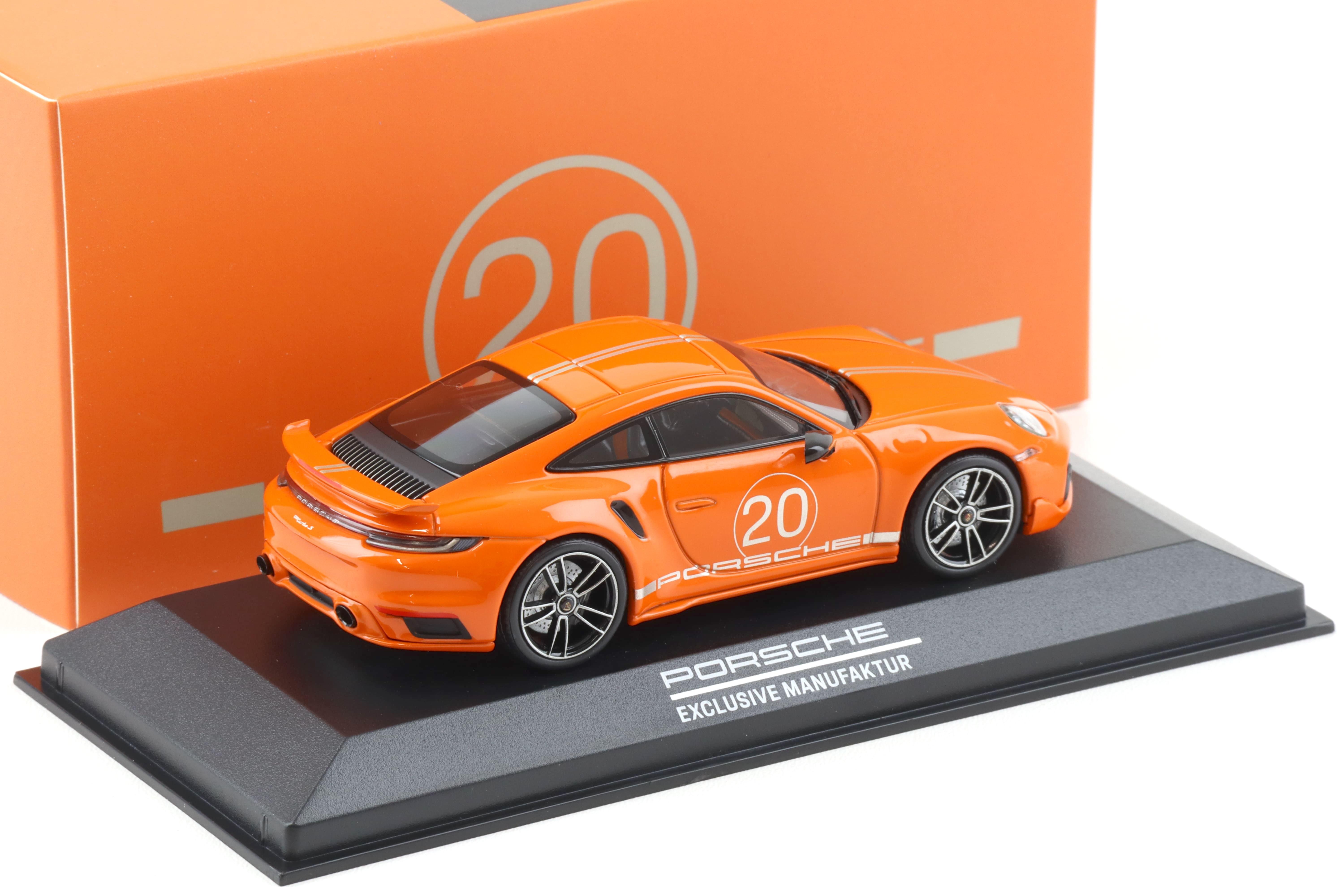 1:43 Minichamps Porsche 911 (992) Turbo S China 20th Anniversary Gulf orange WAP DEALER