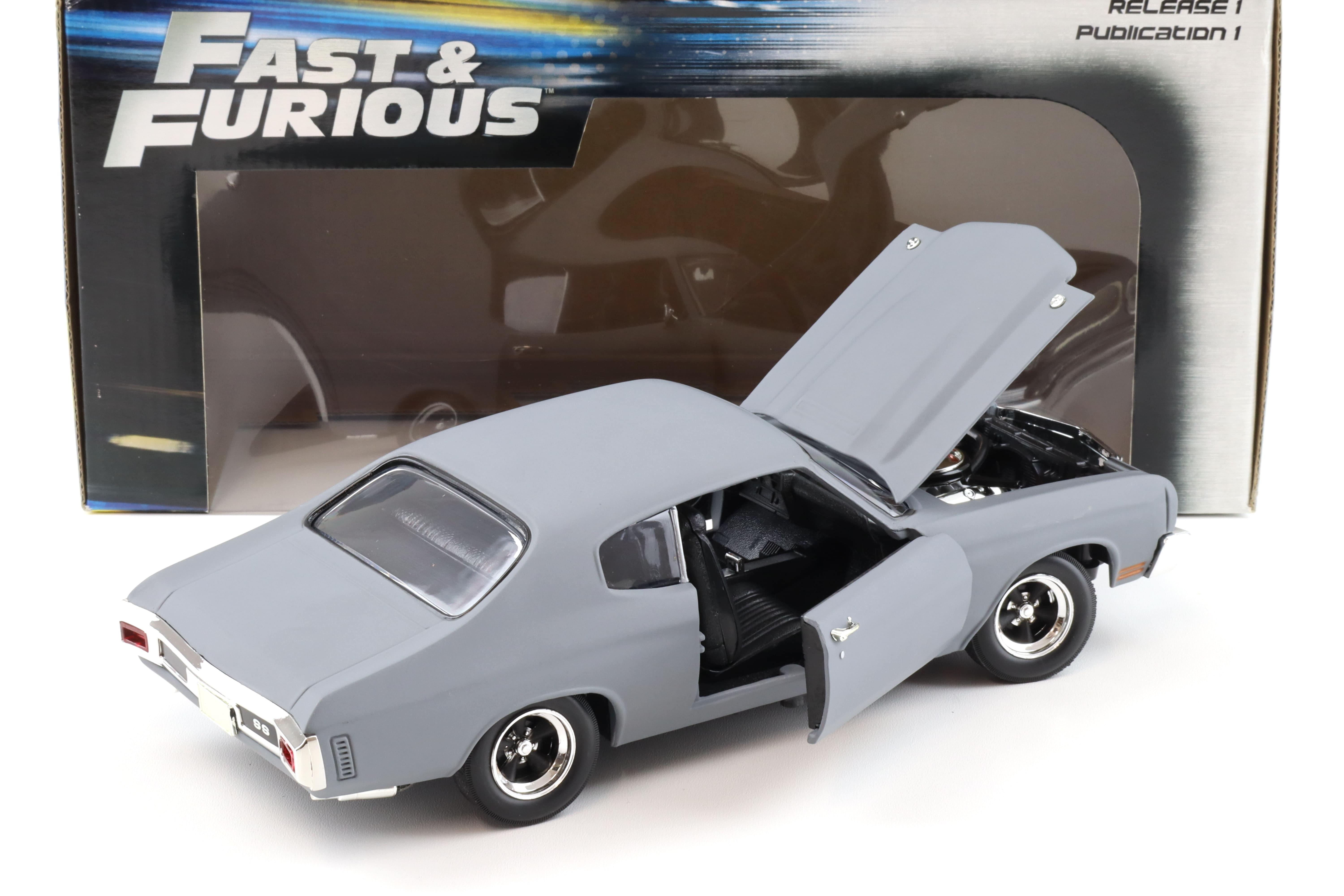 1:18 Johnny Lightning 1970 Chevrolet Chevelle SS Coupe grey Fast & Furious