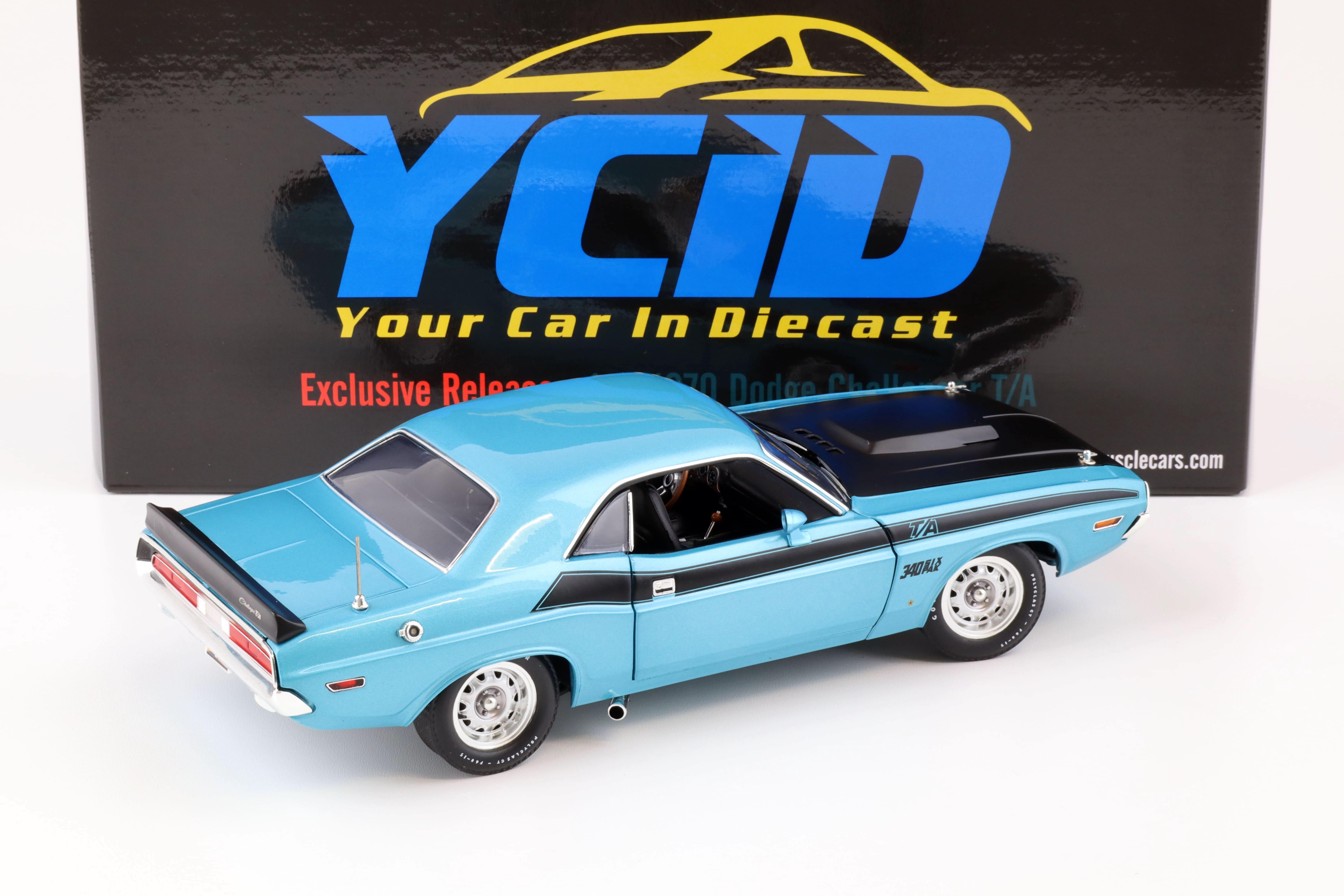 1:18 ACME 1970 Dodge Challenger T/A 340 Six Pak blue metallic YCID Exclusive