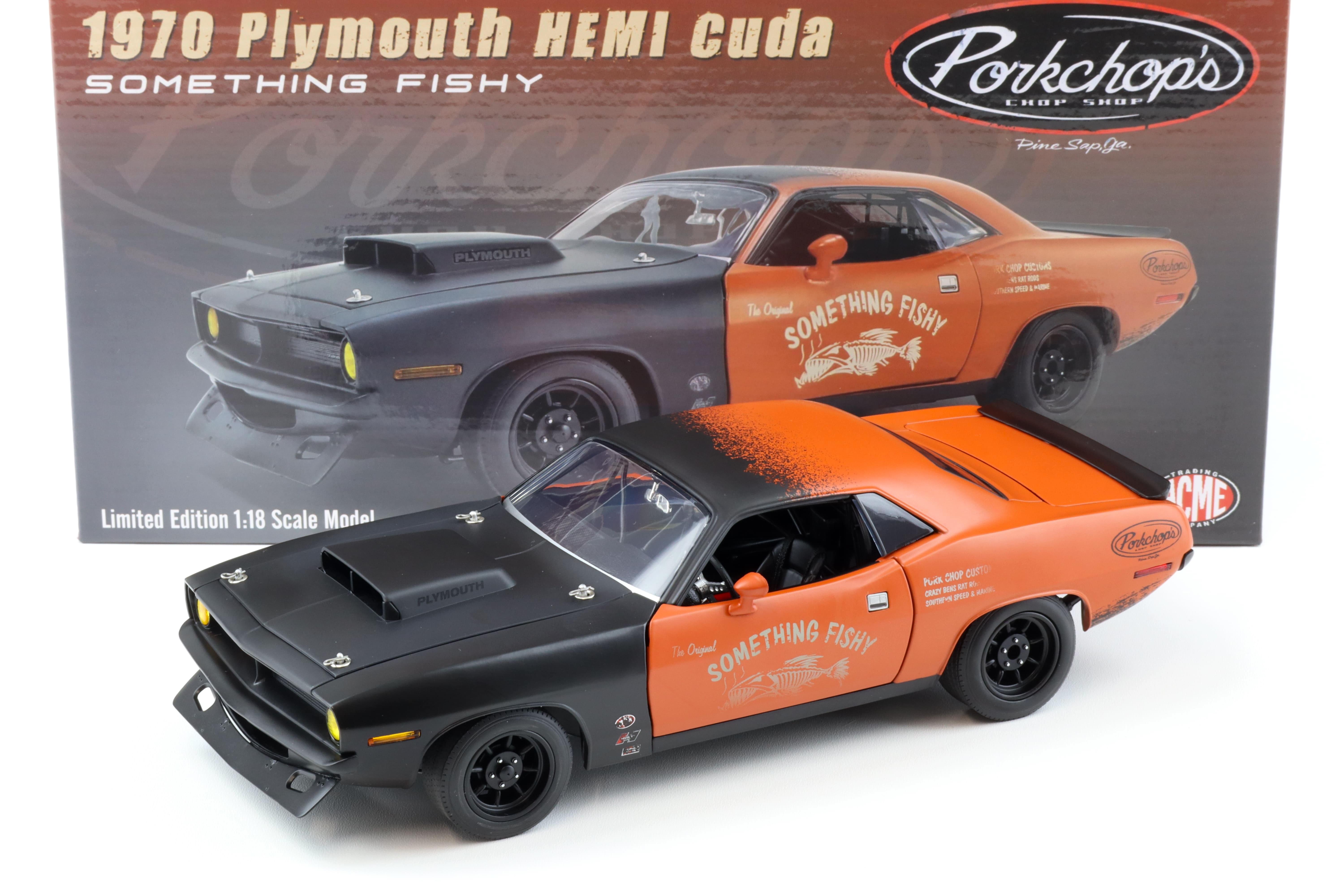 1:18 ACME 1970 Plymouth Hemi Cuda Something Fishy Porkchop's Chop Shop