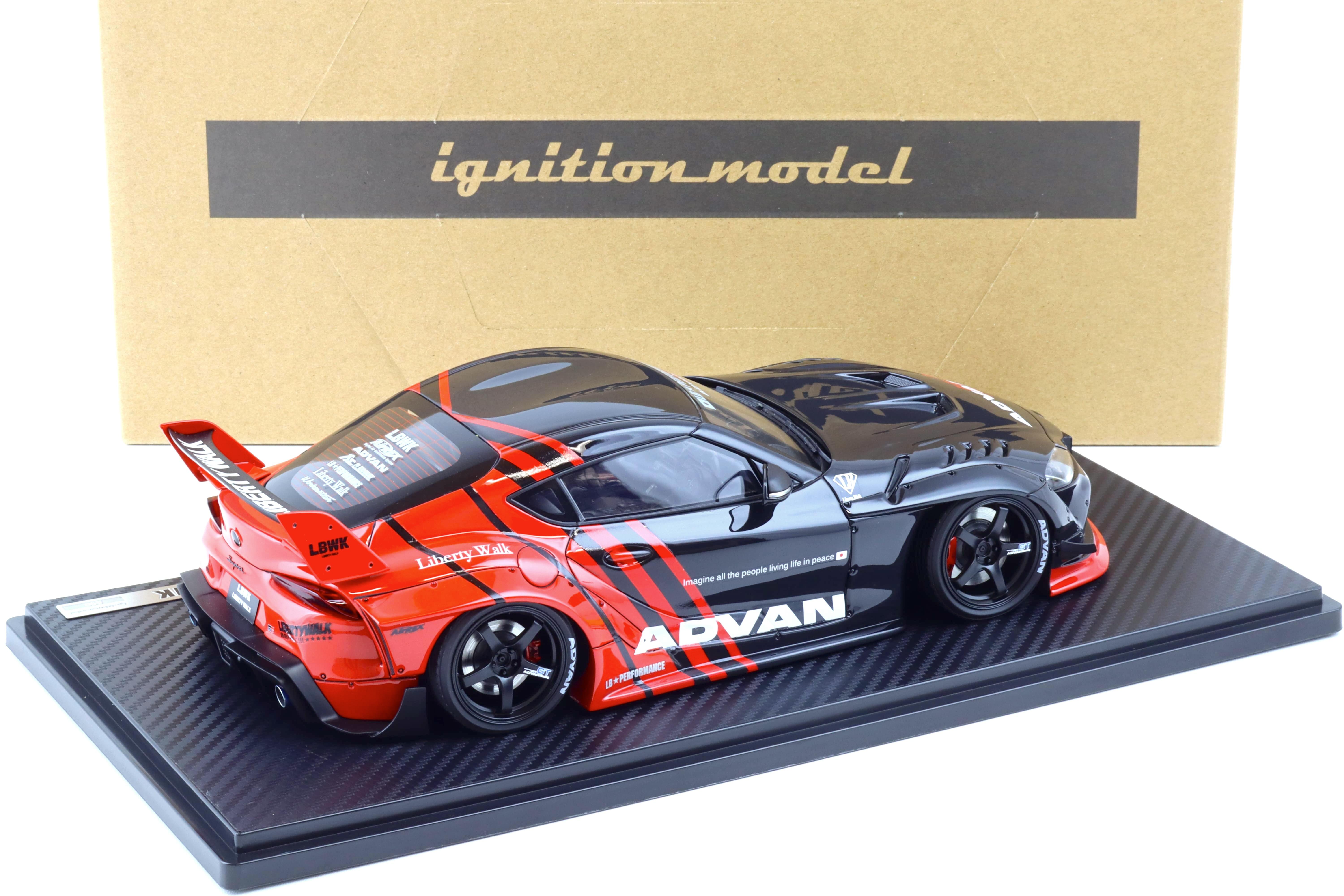 1:18 Ignition Model IG2650 LB-WORKS Toyota Supra (A90) ADVAN red/ black