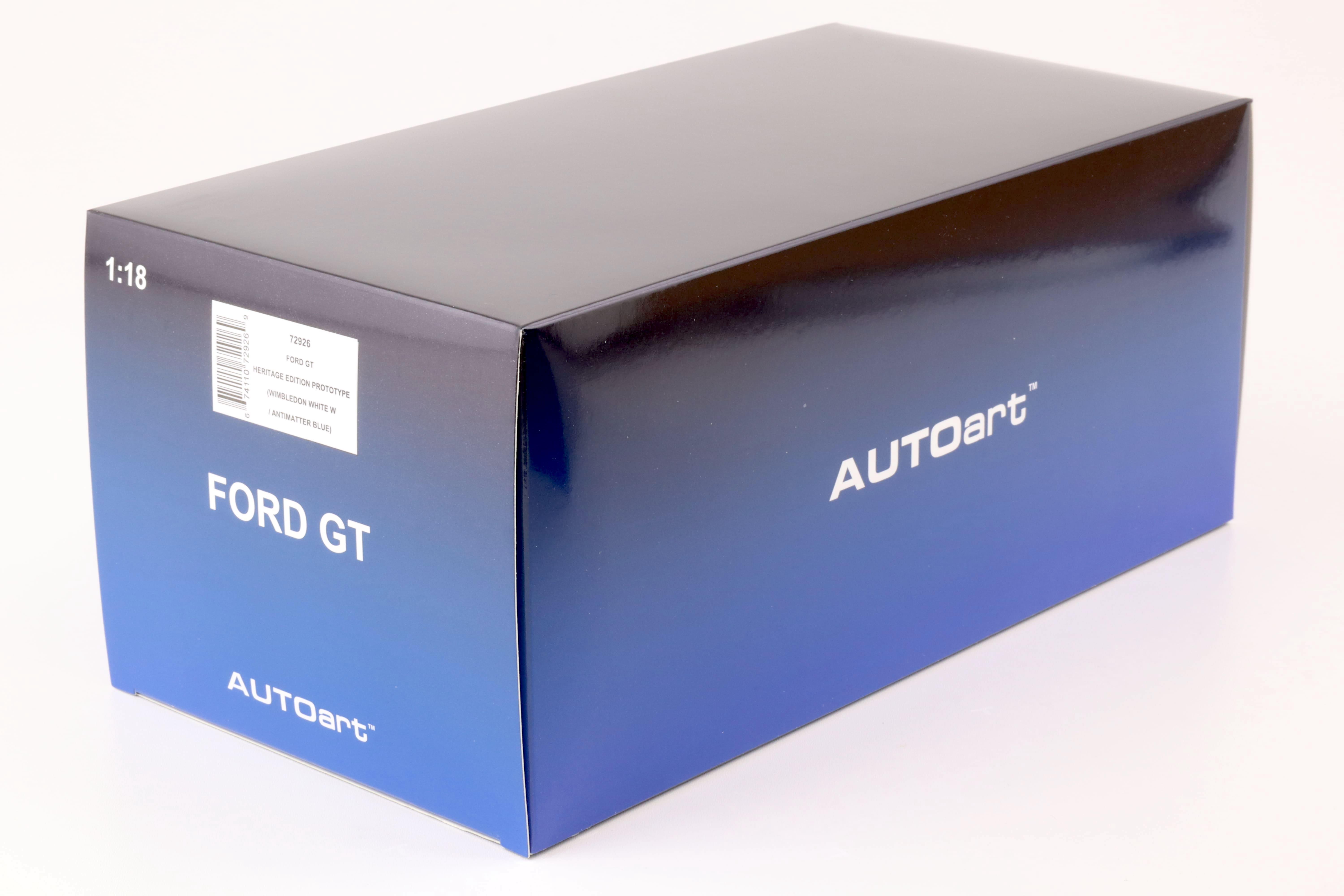 1:18 AUTOart Ford GT '64 Prototype Heritage Edition 2022 white/ blue 72926