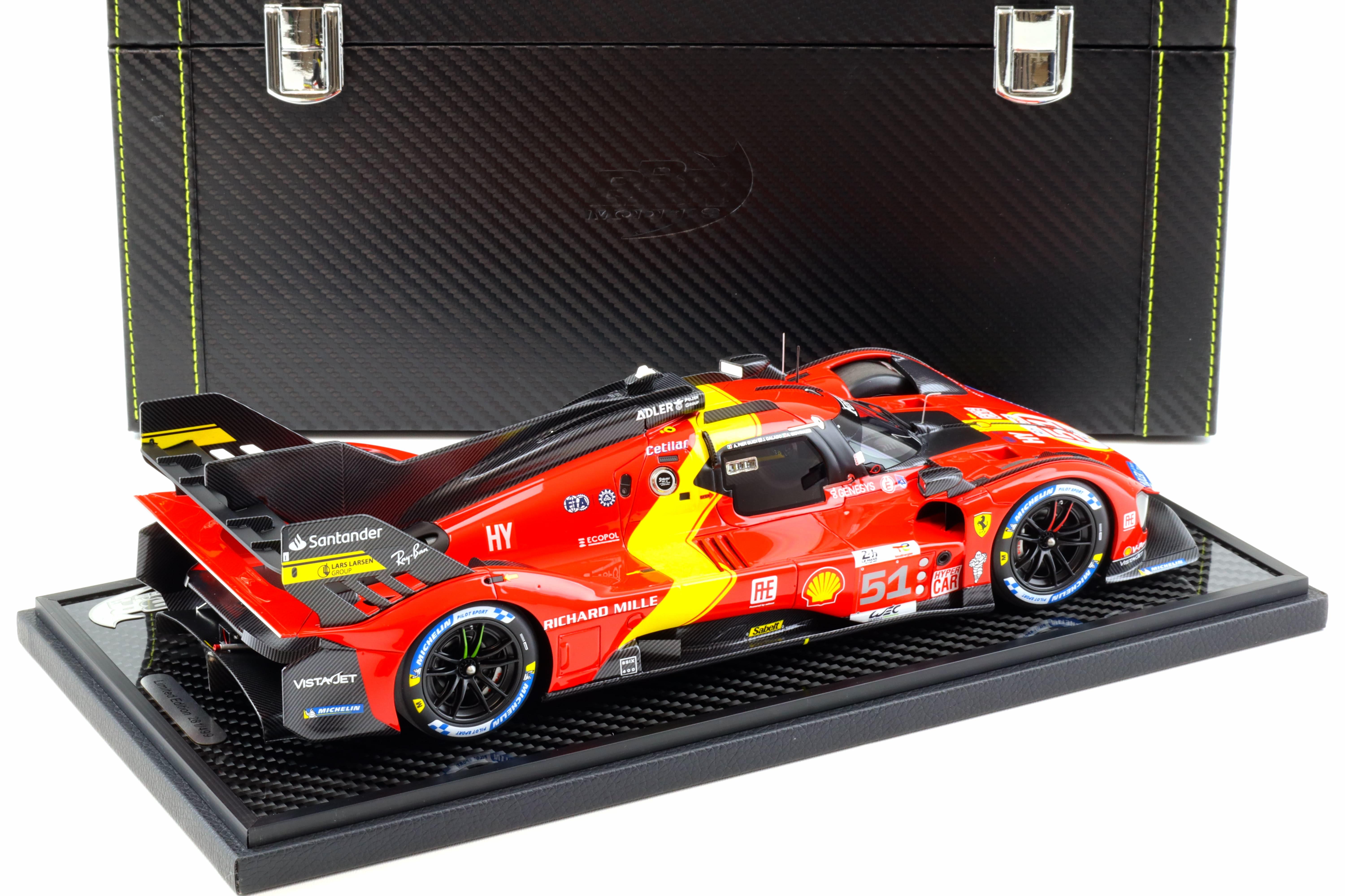 1:18 BBR Ferrari 499P Winner 24h Le Mans 2023 Car #51 Special Pack - Limited 499 pcs.