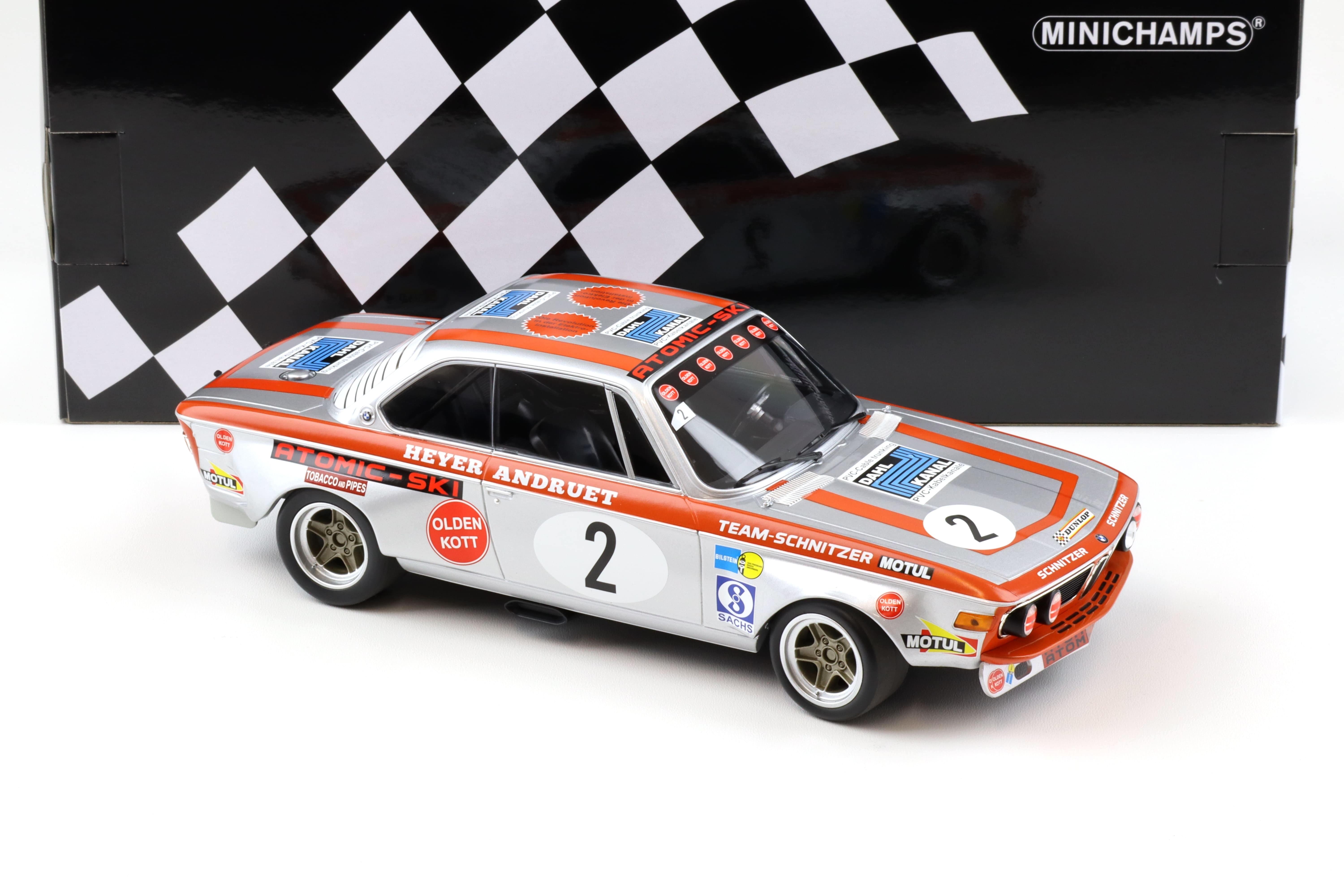 1:18 Minichamps BMW 2800 CS Team Schnitzer-Motul #2 Winners GP Nürburgring 1972