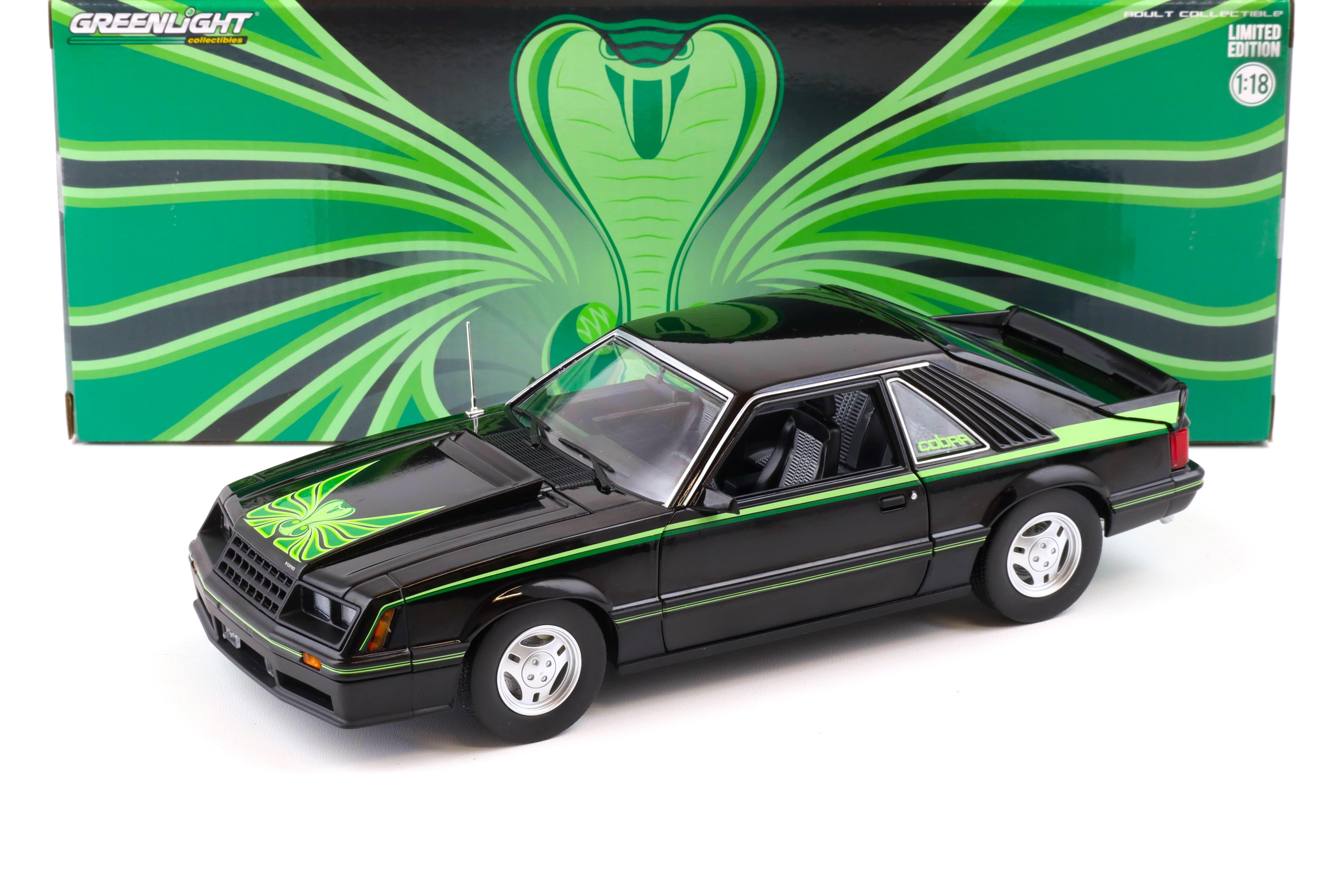 1:18 Greenlight 1980 Ford Mustang Cobra Coupe black/ green