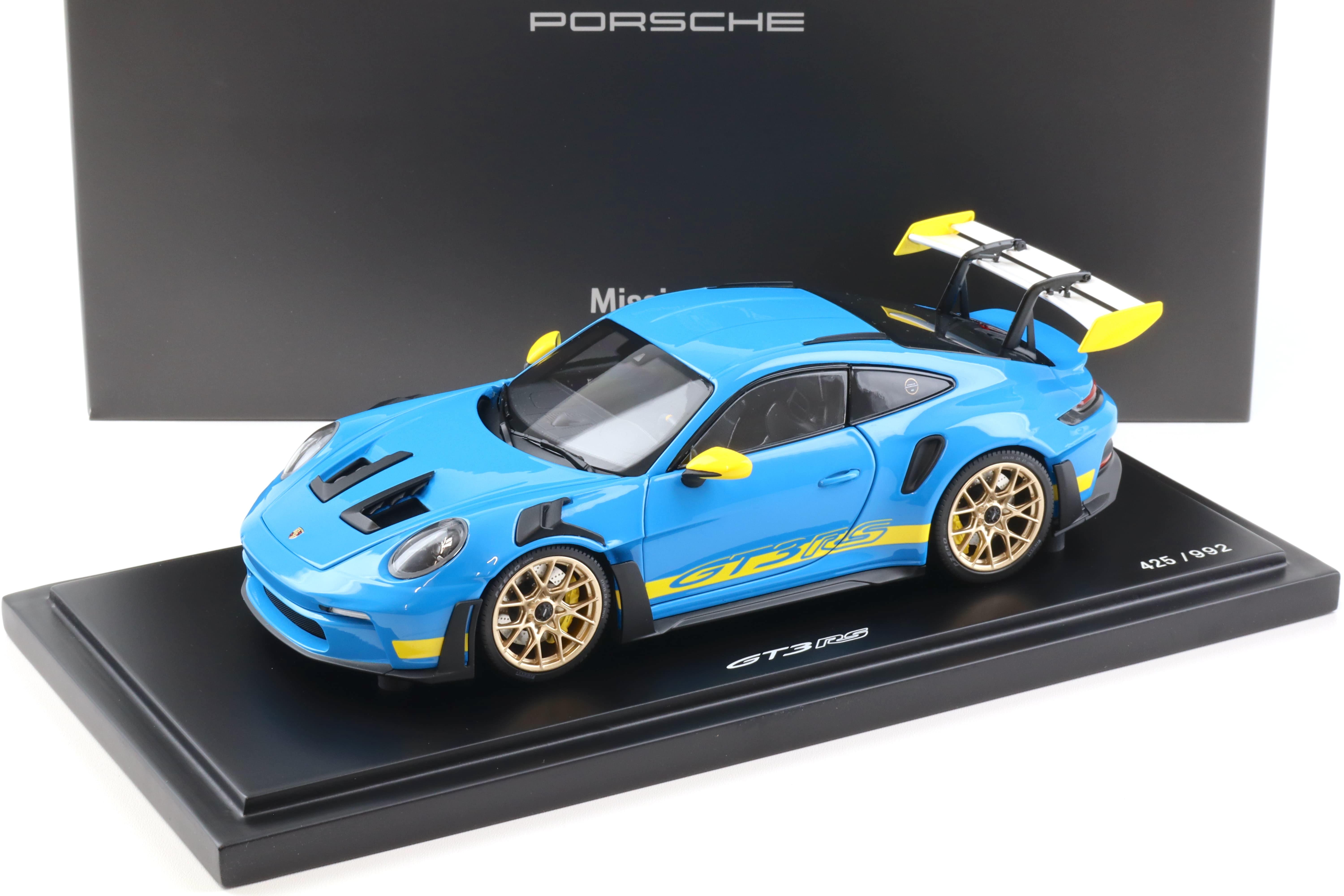 1:18 Minichamps Porsche 911 992 GT3 RS Daytona Bergmeister Riviera blue WAP DEALER