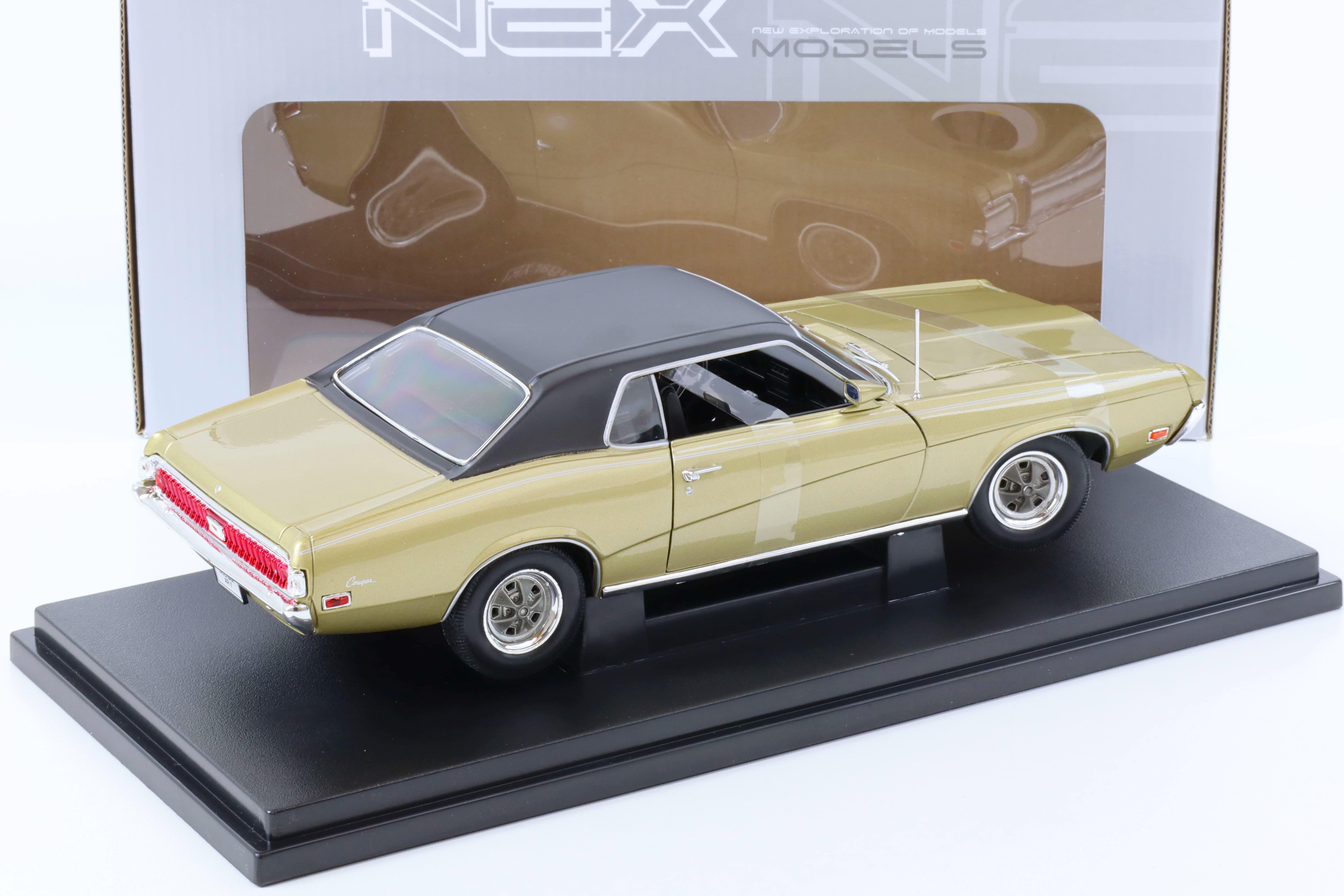 1:18 Welly NEX 1970 Mercury Cougar XR7 Coupe gold metallic/ black