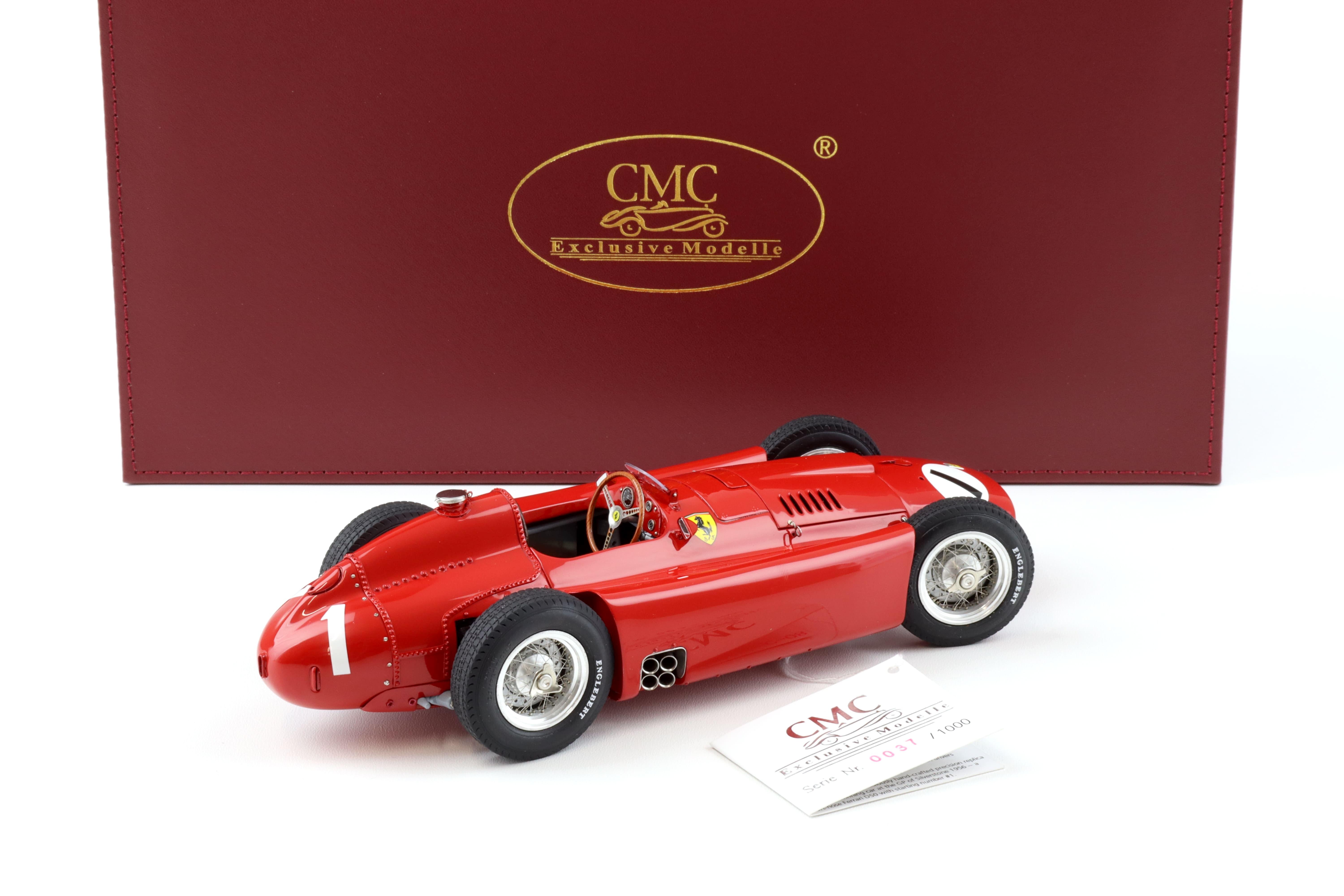 1:18 CMC Ferrari D50 GP of Great Britain 1956 Juan Manuel Fangio #1 red M-197