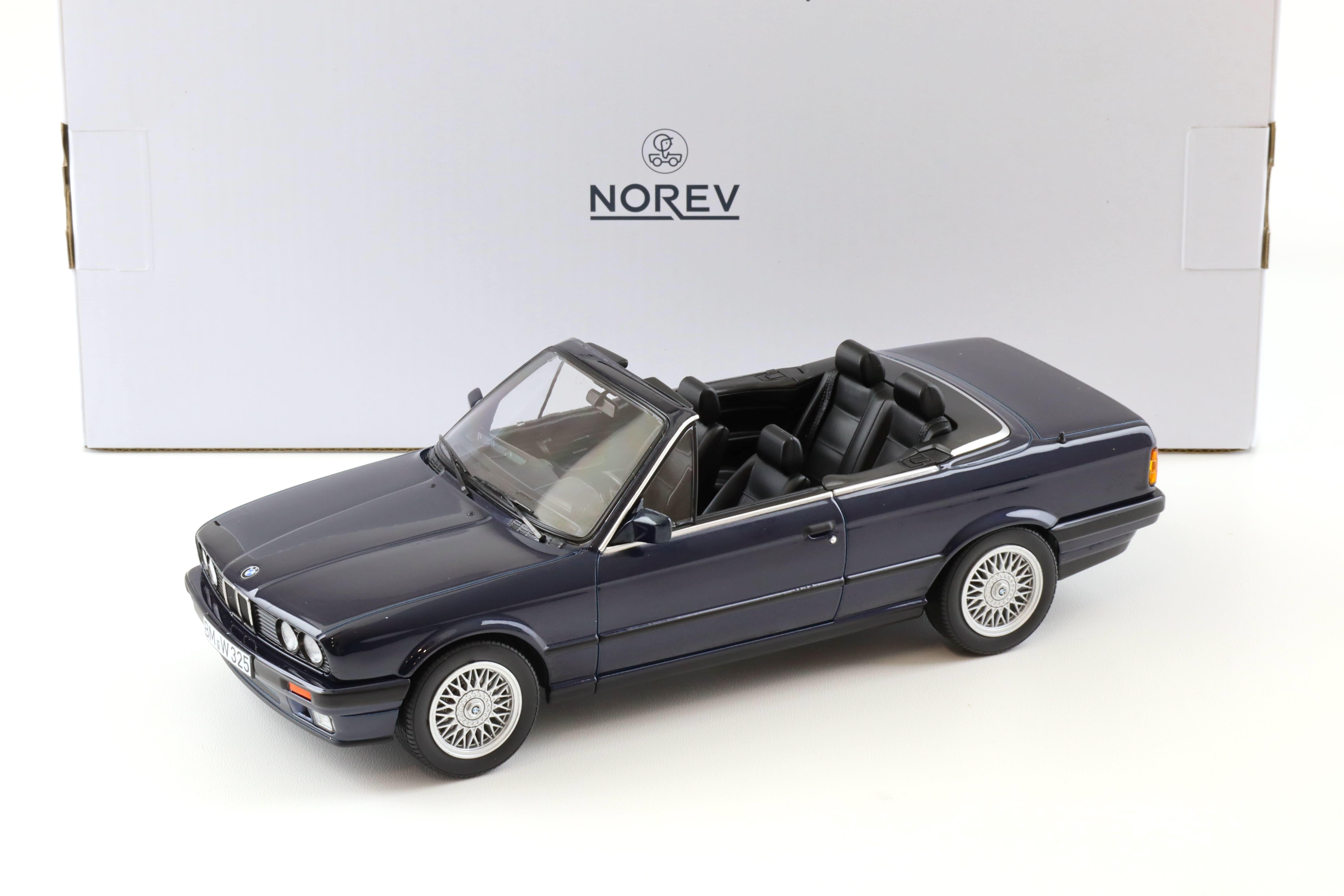 1:18 Norev BMW 325i Cabriolet E30 dark blue metallic 1991 - Limited 500 pcs.