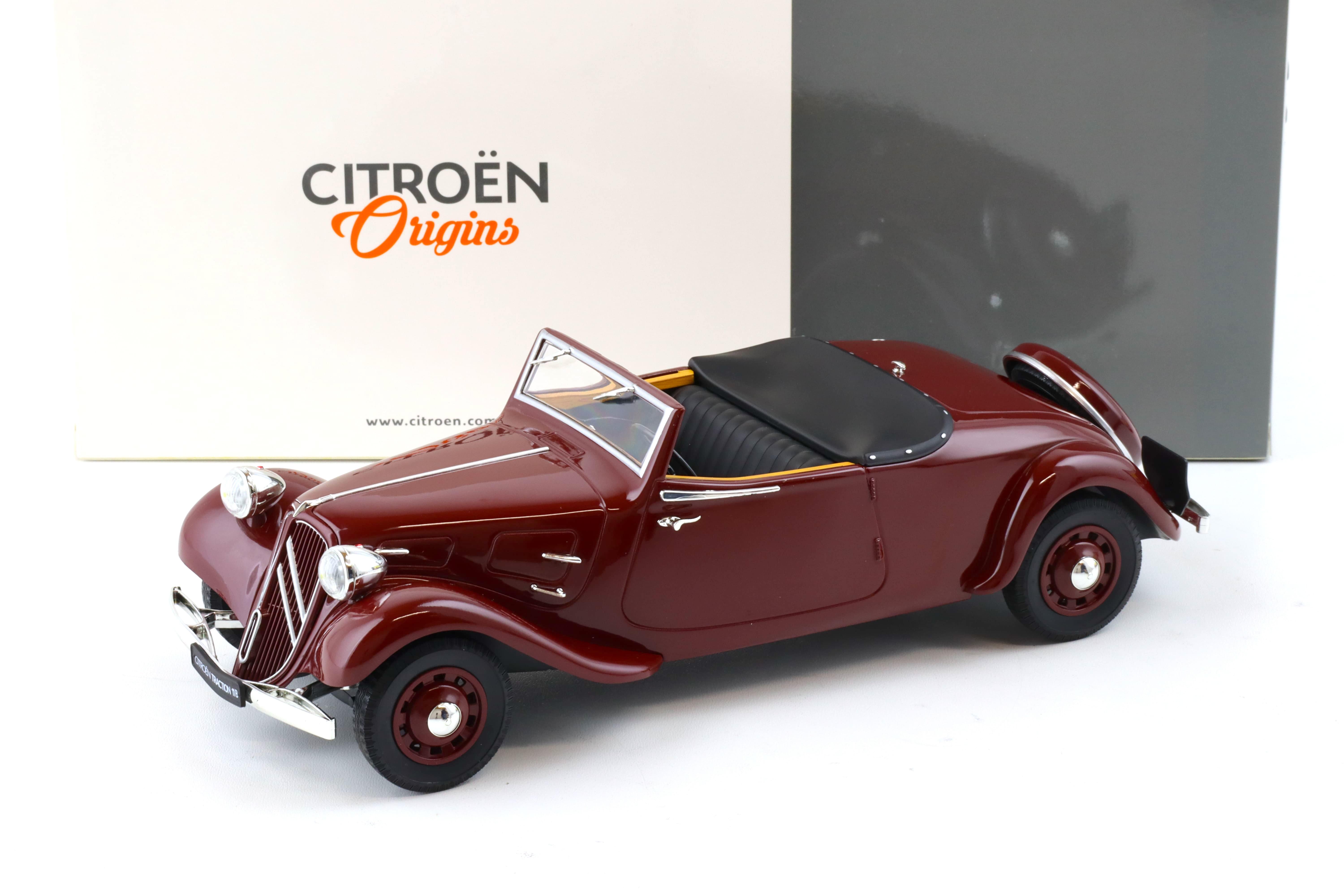 1:18 Norev Citroen Traction Cabriolet 1939 dark red Citroen Origins Dealer