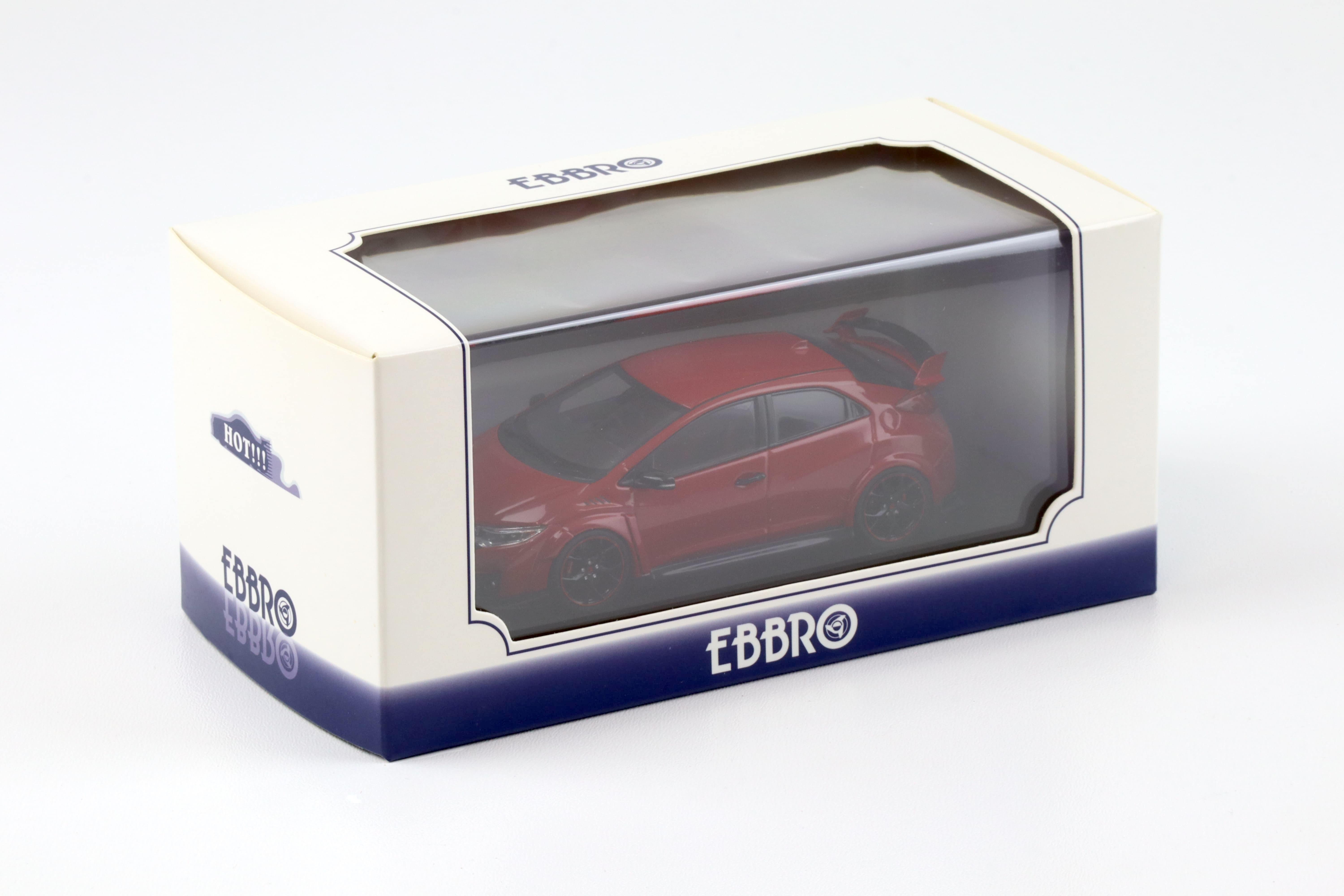 1:43 Ebbro Honda Civic Type R 2015 UK License Plate Milano red