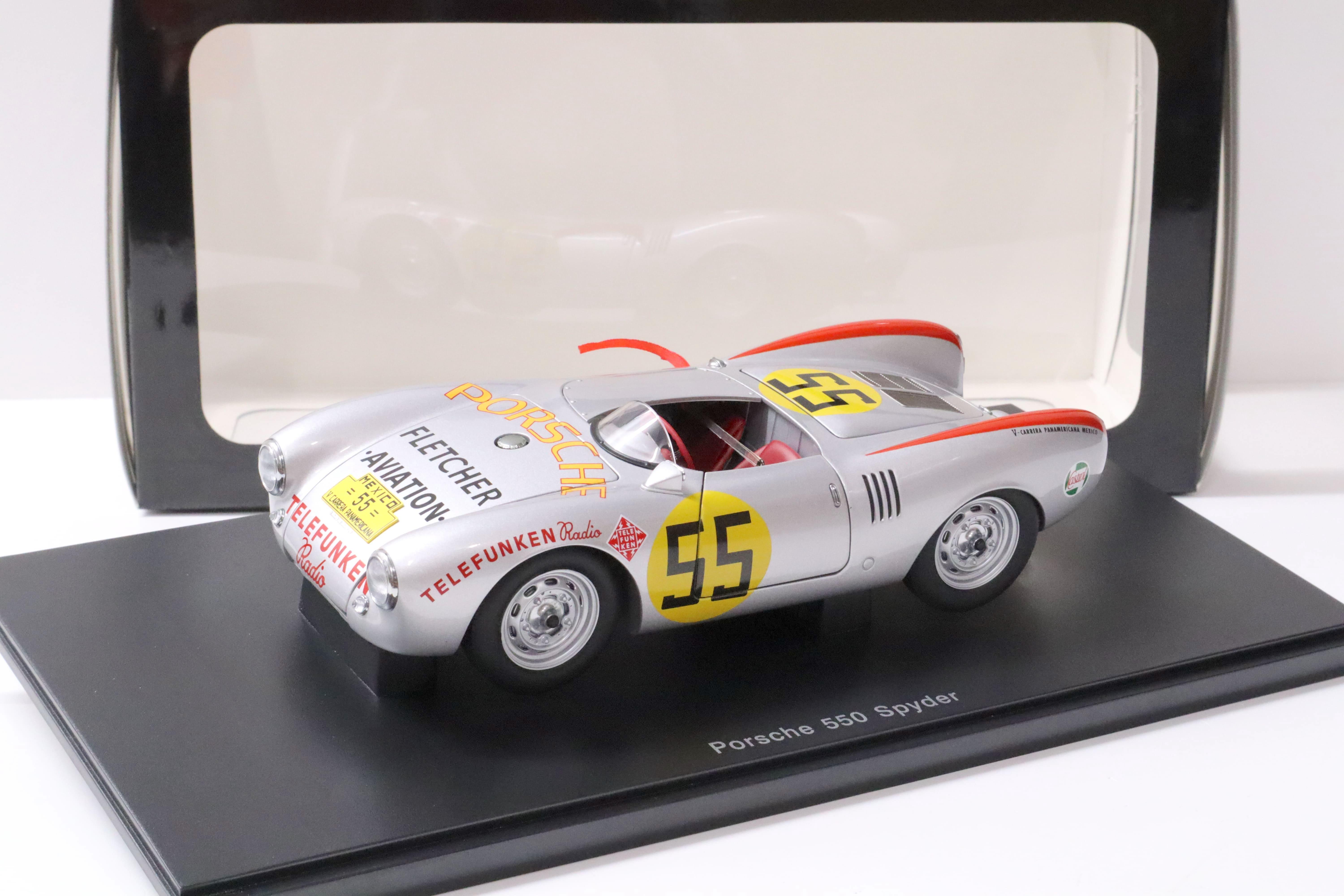 1:18 AUTOart Porsche 550 Spyder Panamericana 1954 silver #55