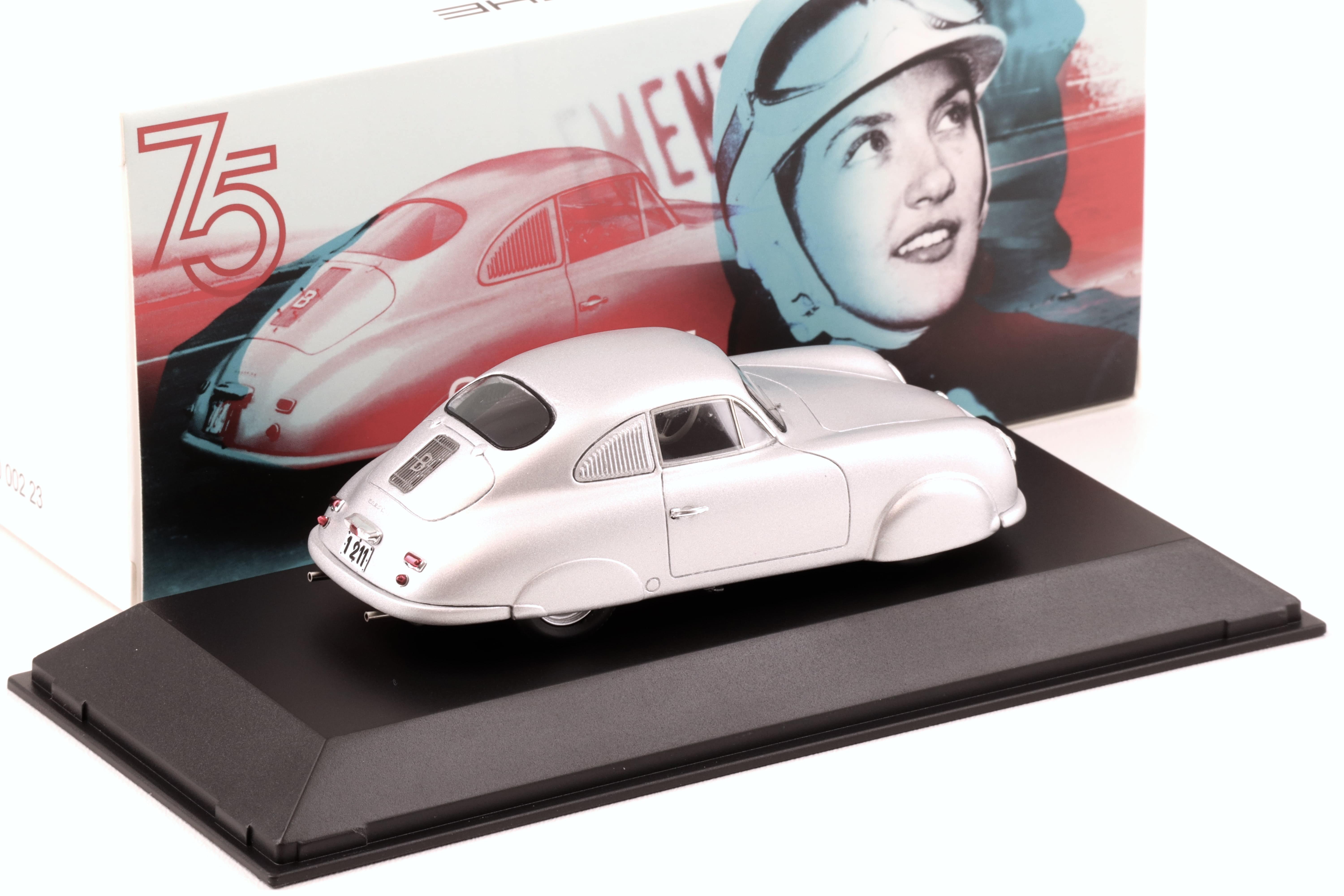 1:43 Spark Porsche 356 SL Coupe silver Gilberte Thirion MAP Porsche Museum