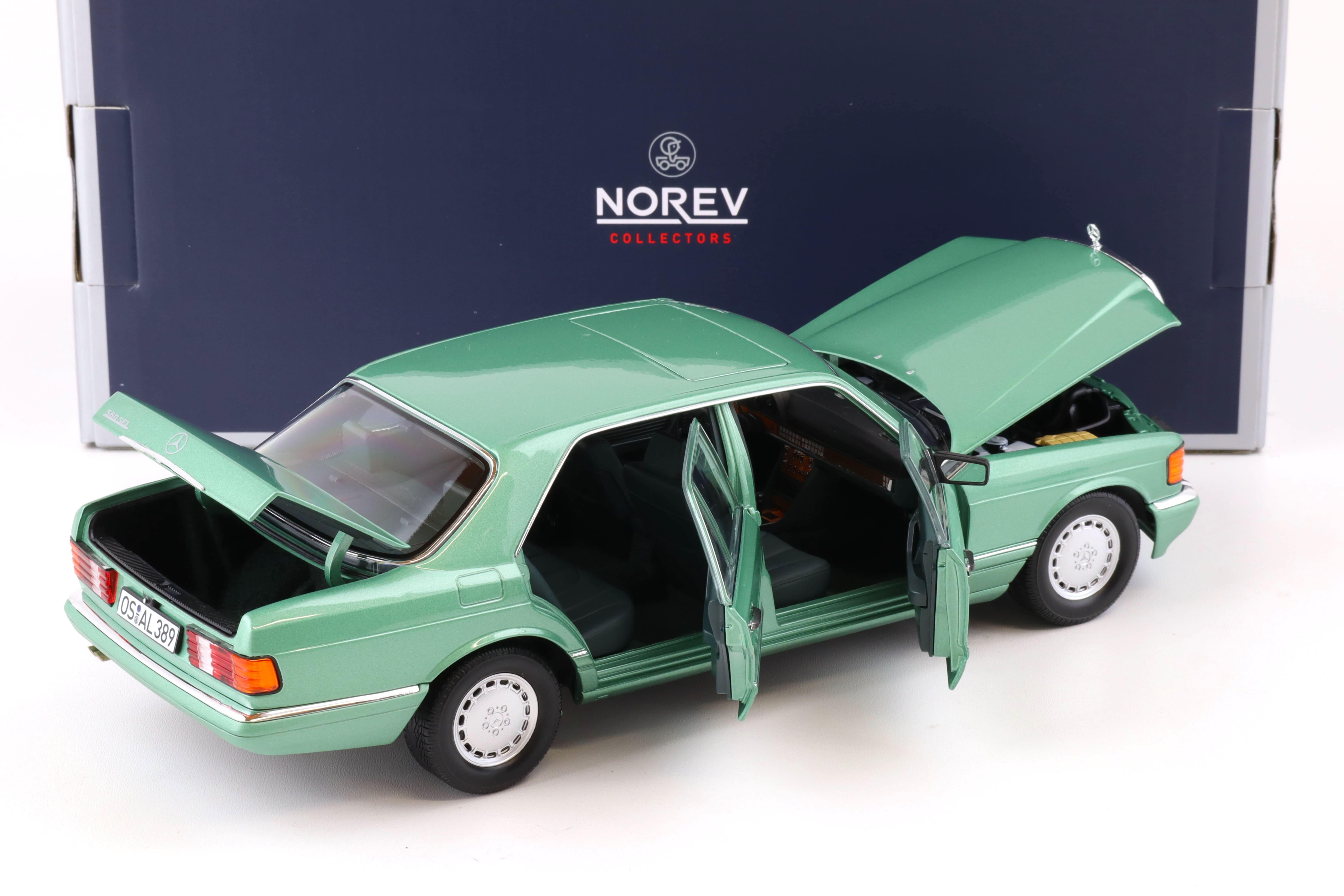 1:18 Norev Mercedes 560 SEL W126 Limousine 1991 light green metallic