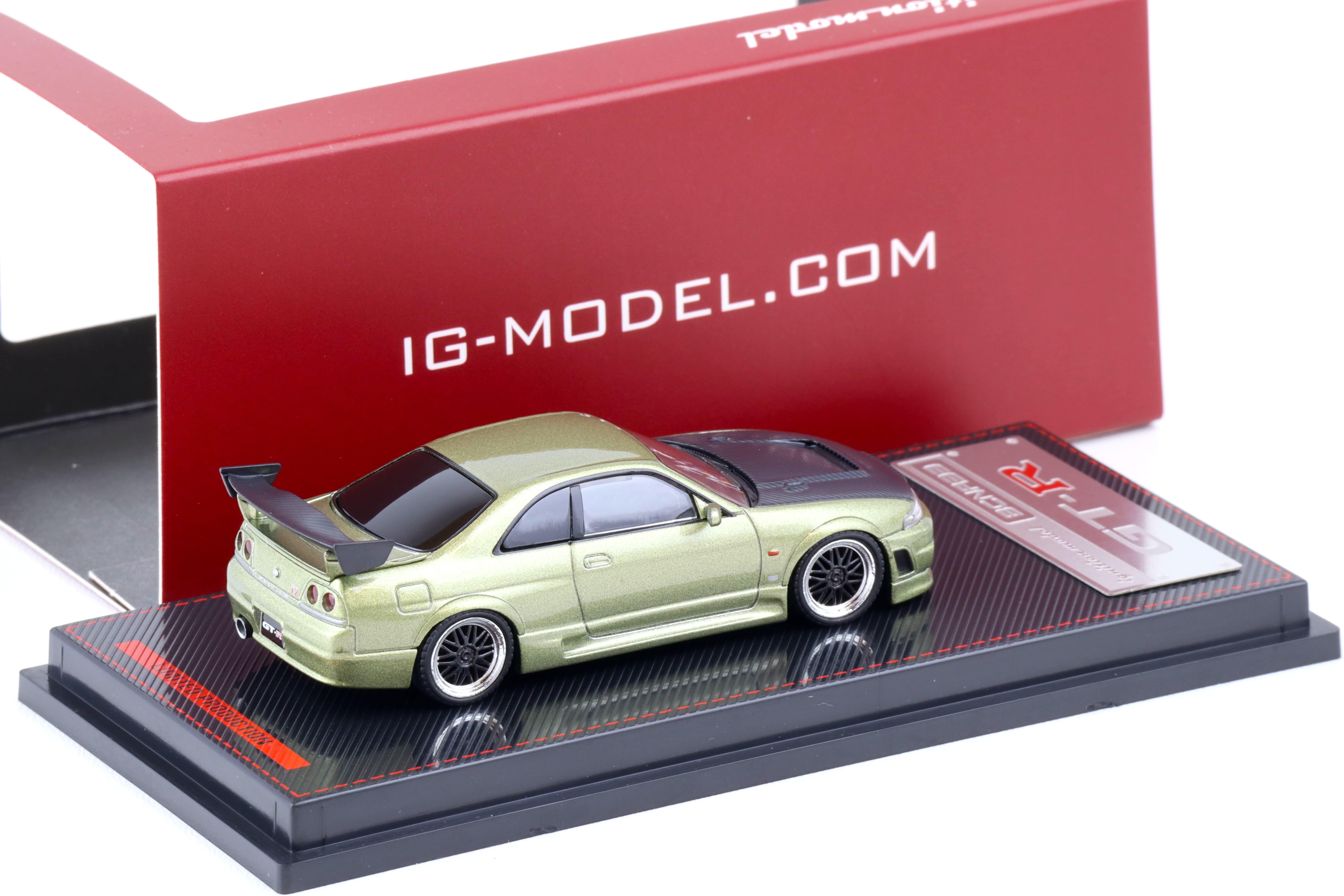 1:64 Ignition Model IG2505 Nissan Nismo GT-R R33 BCNR33 green metallic/ Carbon