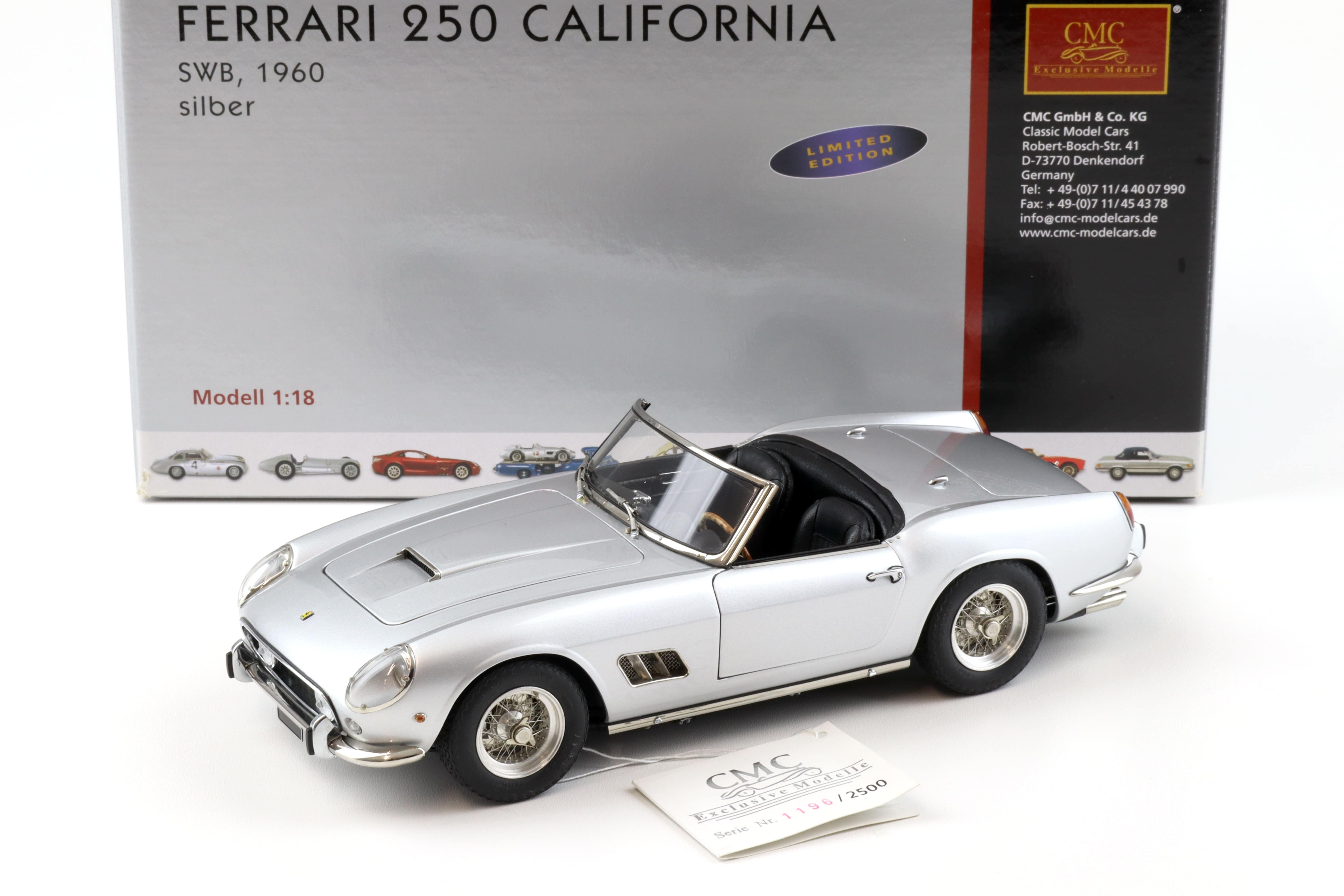 1:18 CMC Ferrari 250 California SWB 1960 silver M-093