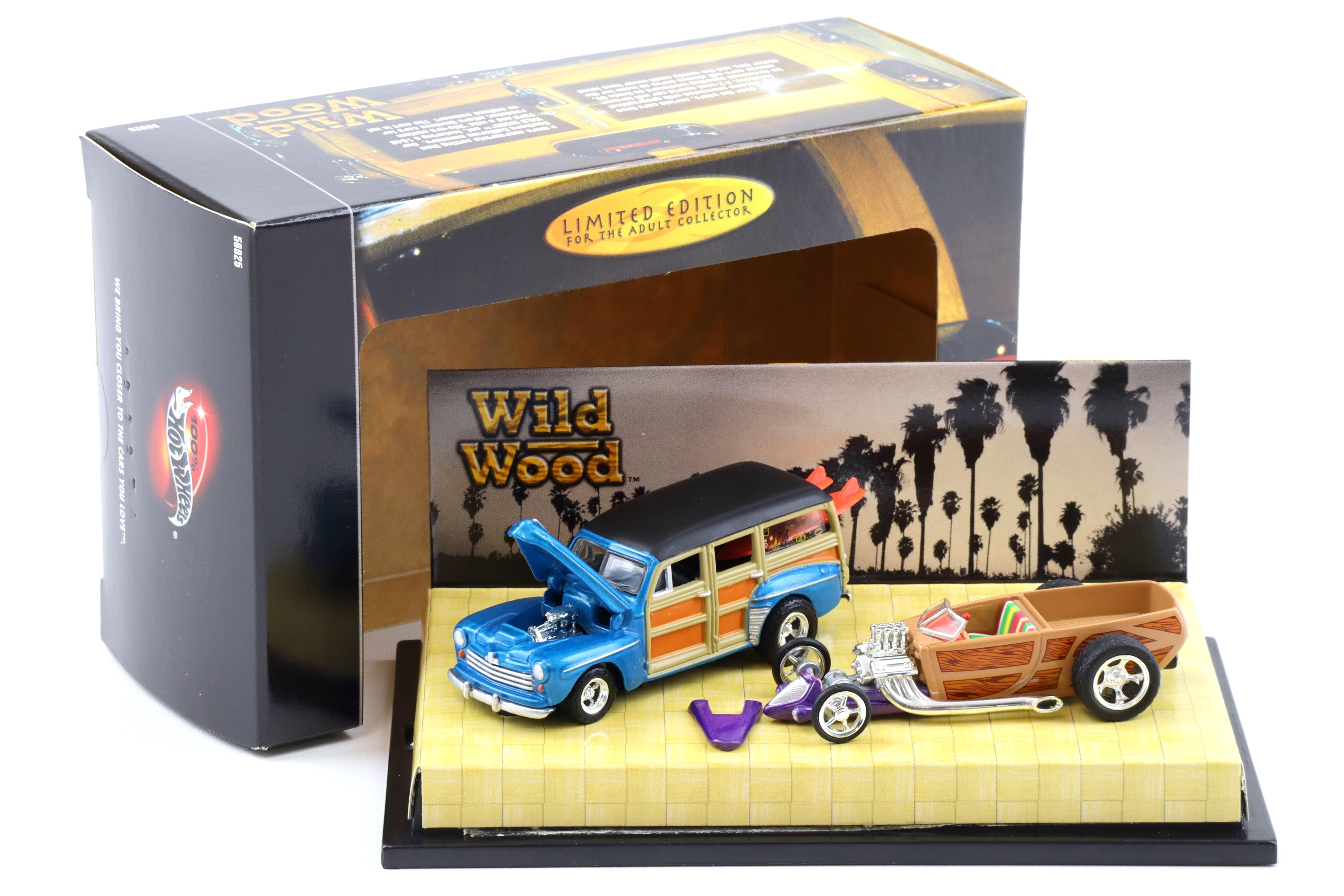 1:64 Hot Wheels 2002 Wild Wood 2-Car Set Diorama blue/ purple 56925