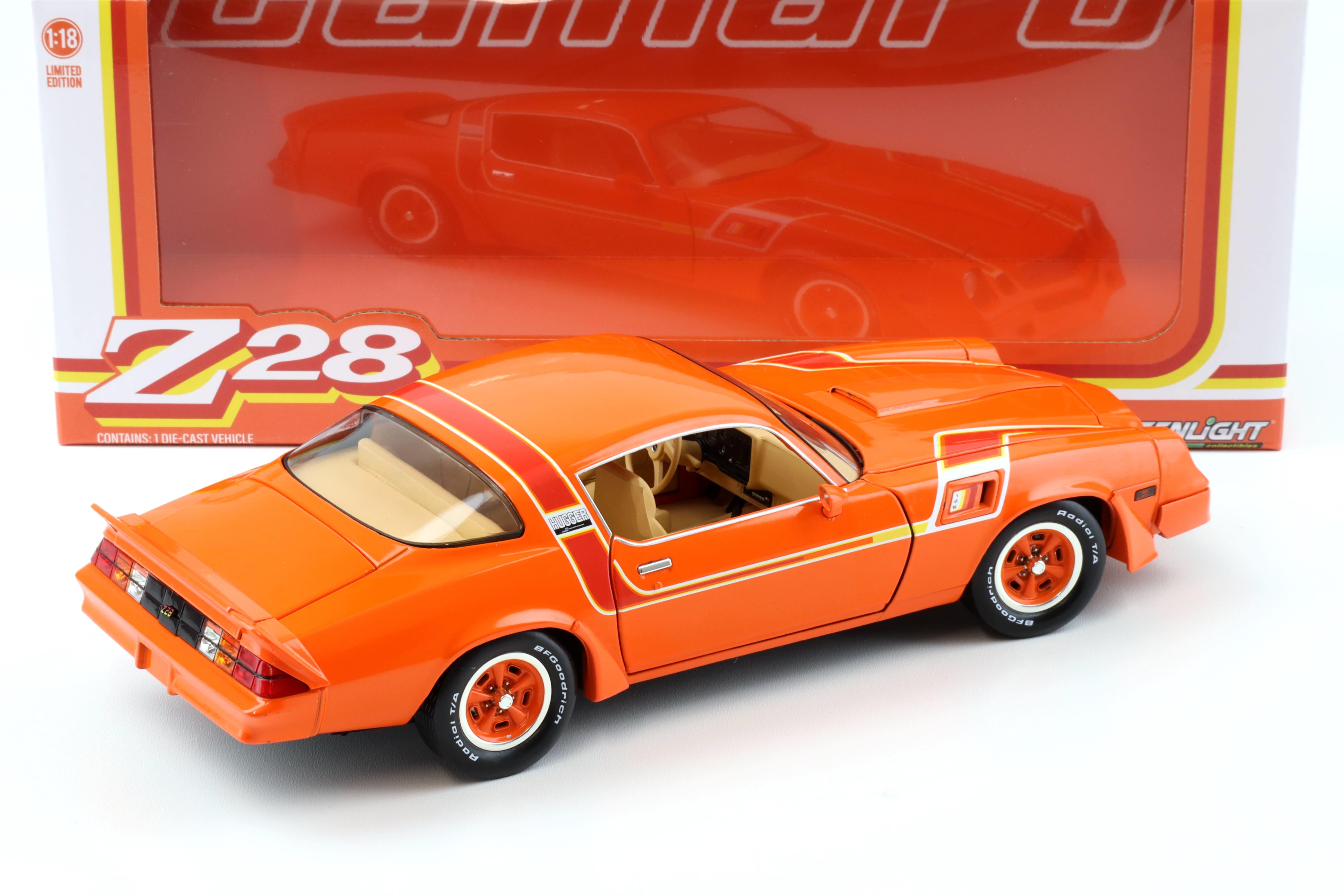 1:18 Greenlight 1980 Chevrolet Camaro Z28 Coupe Hugger Edition orange