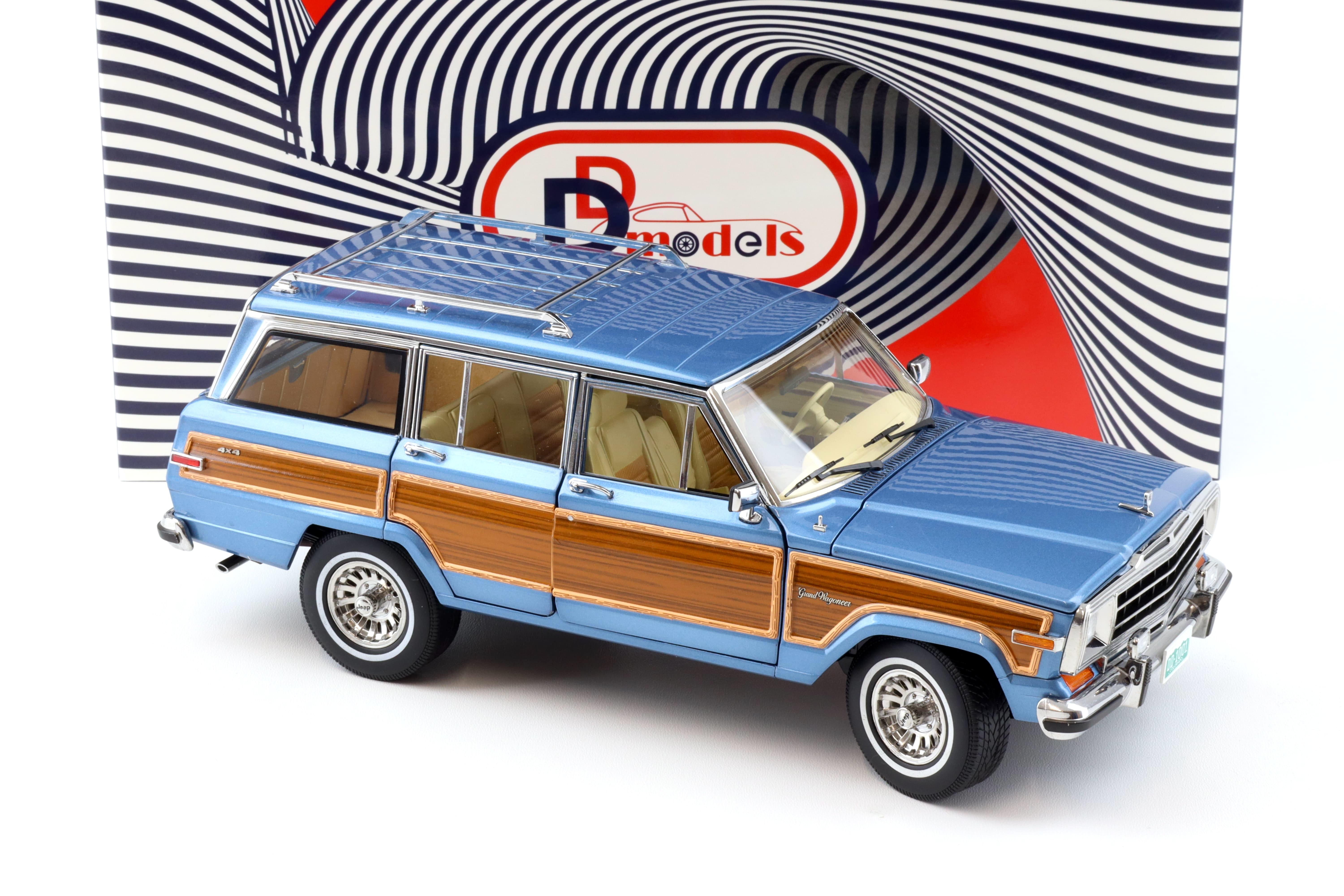 1:18 DD-Models Jeep Grand Wagoneer 1991 Spinnaker blue/ wood DO00101