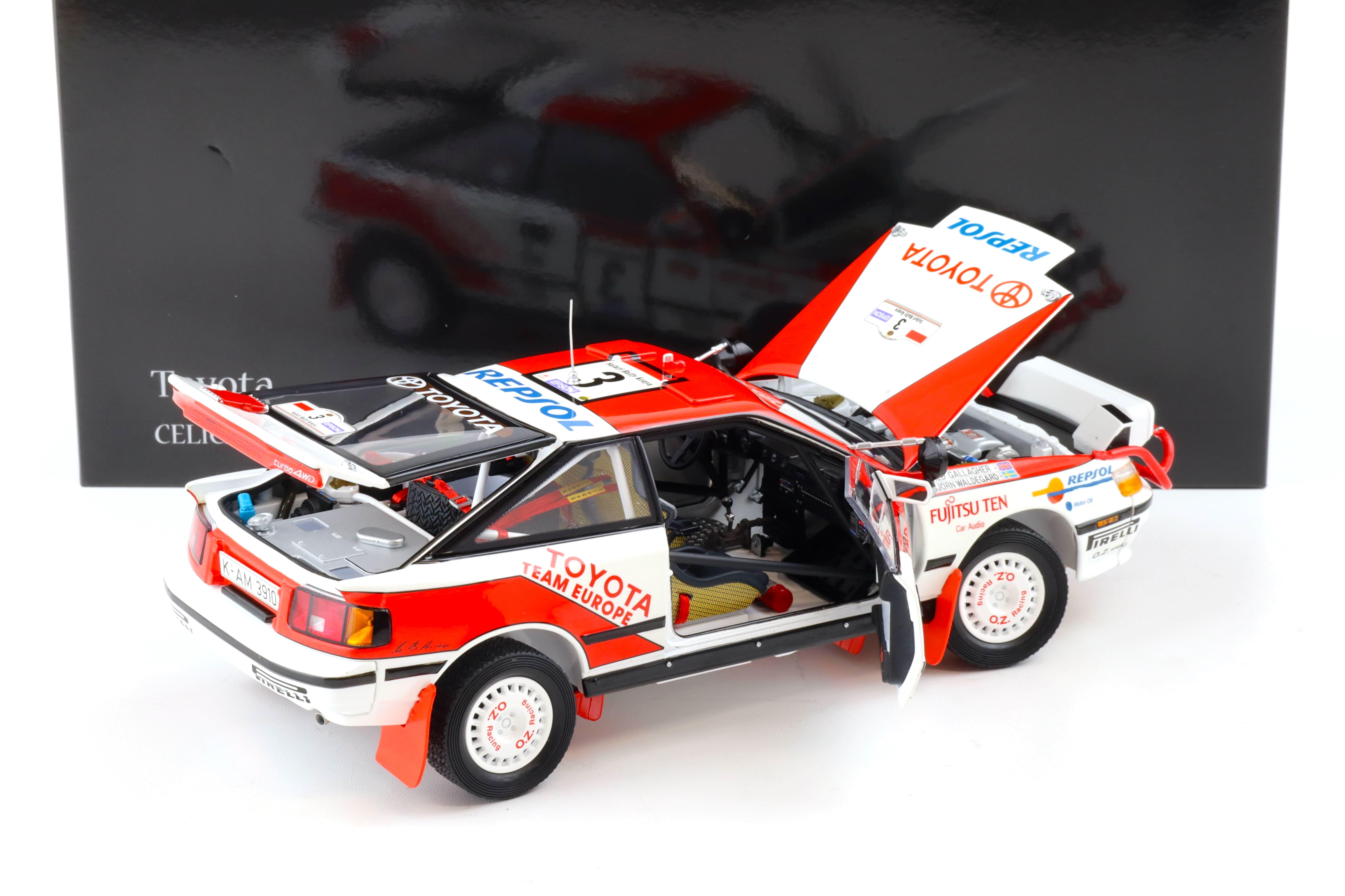 1:18 Kyosho Toyota Celica GT-FOUR 1990 Safari Rallye #3 Waldegard/ Gallagher