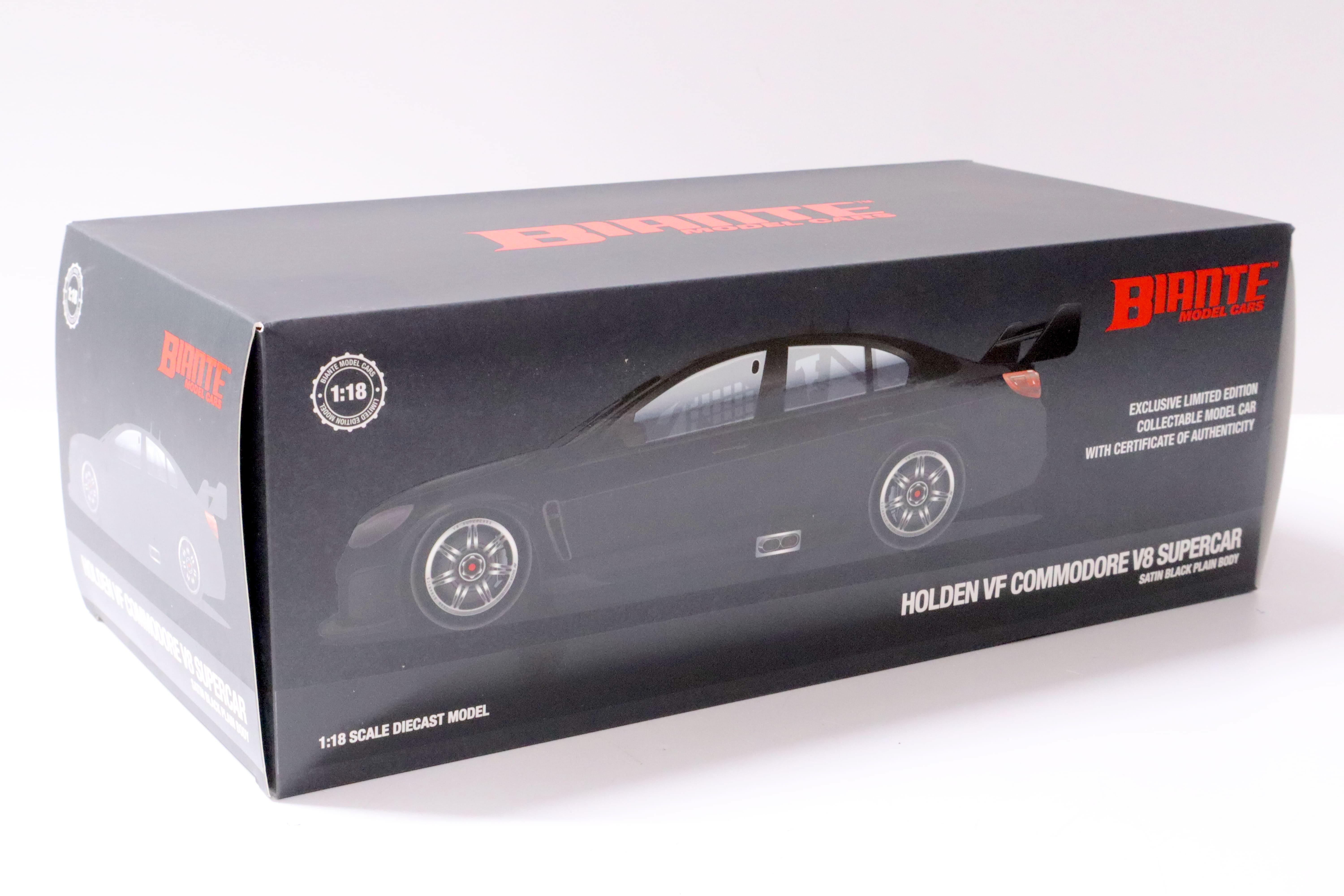 1:18 BIANTE Holden VF Commodore V8 Supercar Satin black matt Plain Body