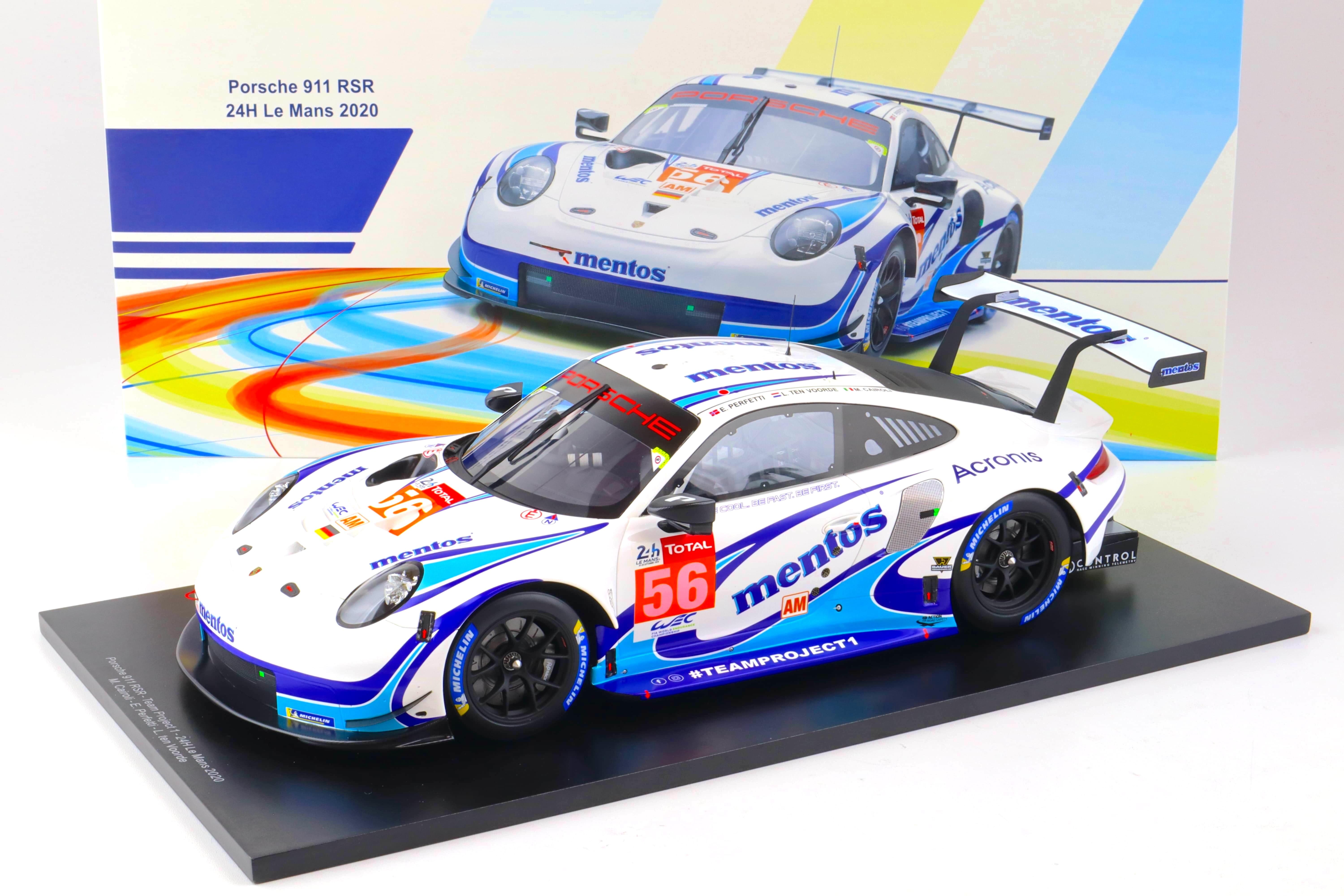 1:12 Spark Porsche 911 RSR #56 Le Mans 24h 2020 MENTOS Cairoli/ Perfetti/ Ten Voorde