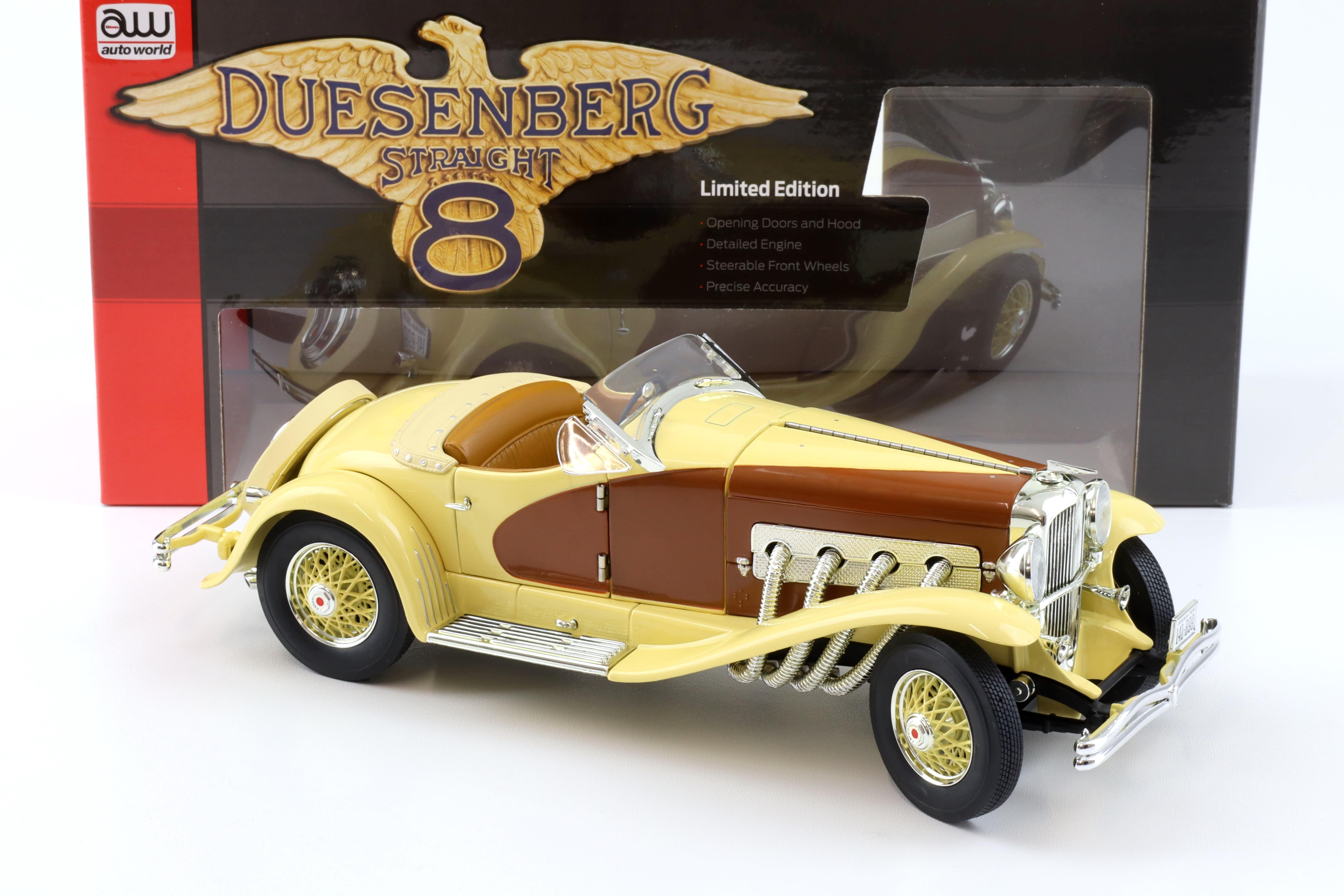 1:18 Auto World 1935 Duesenberg SSJ Roadster yellow/ brown