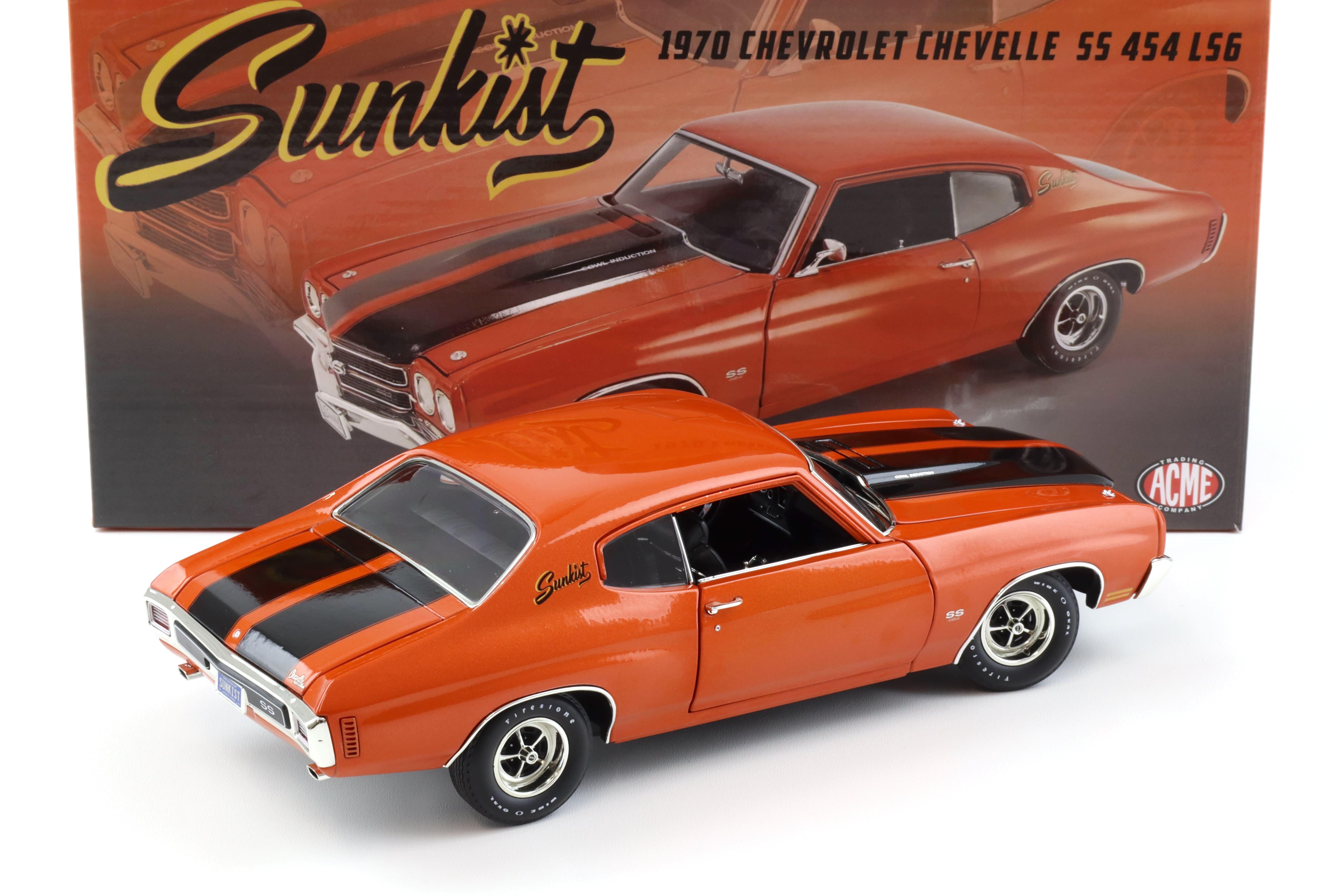 1:18 ACME 1970 Chevrolet Chevelle SS 454 LS6 Coupe Sunkist orange