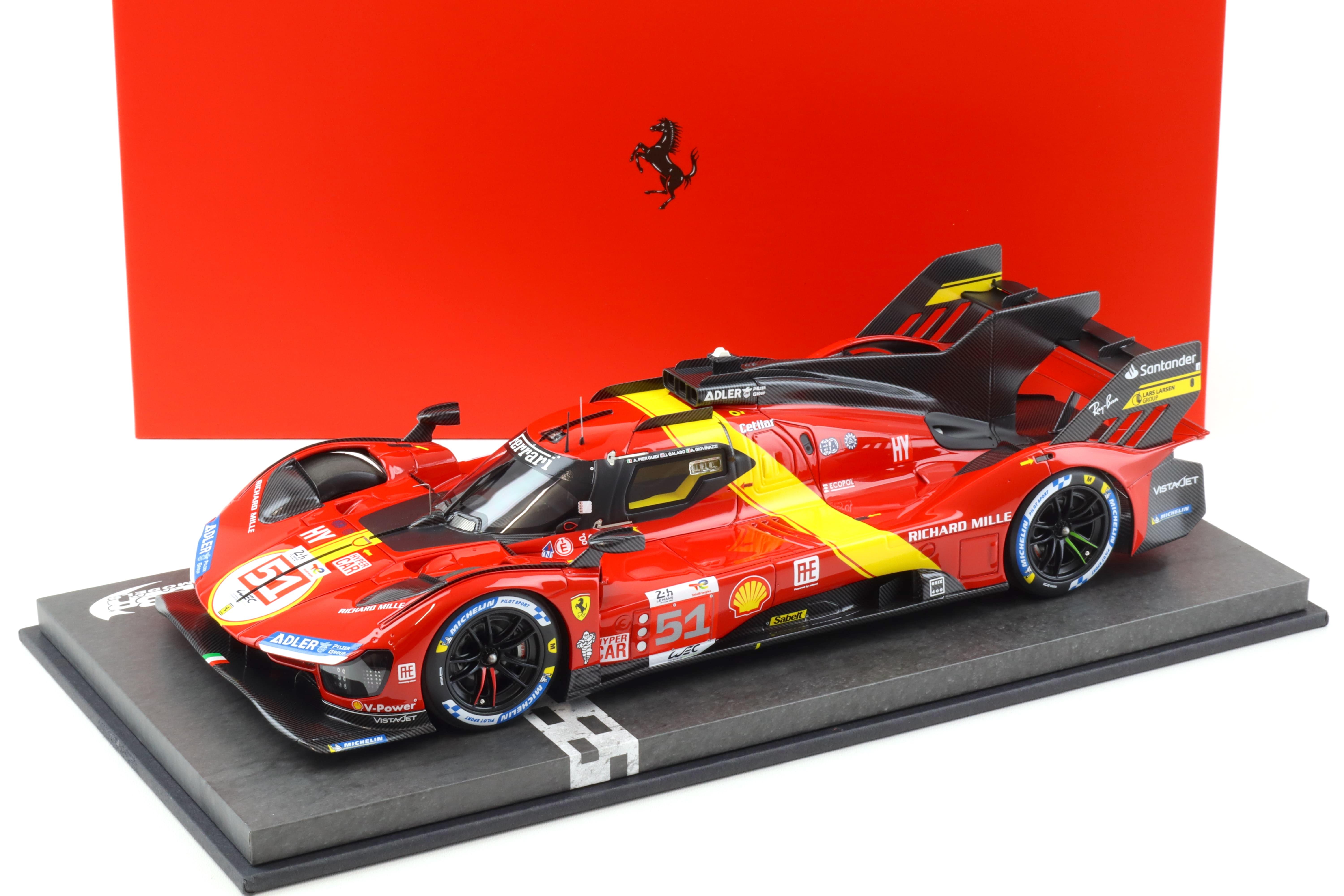 1:18 BBR Ferrari 499P Winner 24h Le Mans 2023 Car #51 with Showcase - Limited 749 pcs.