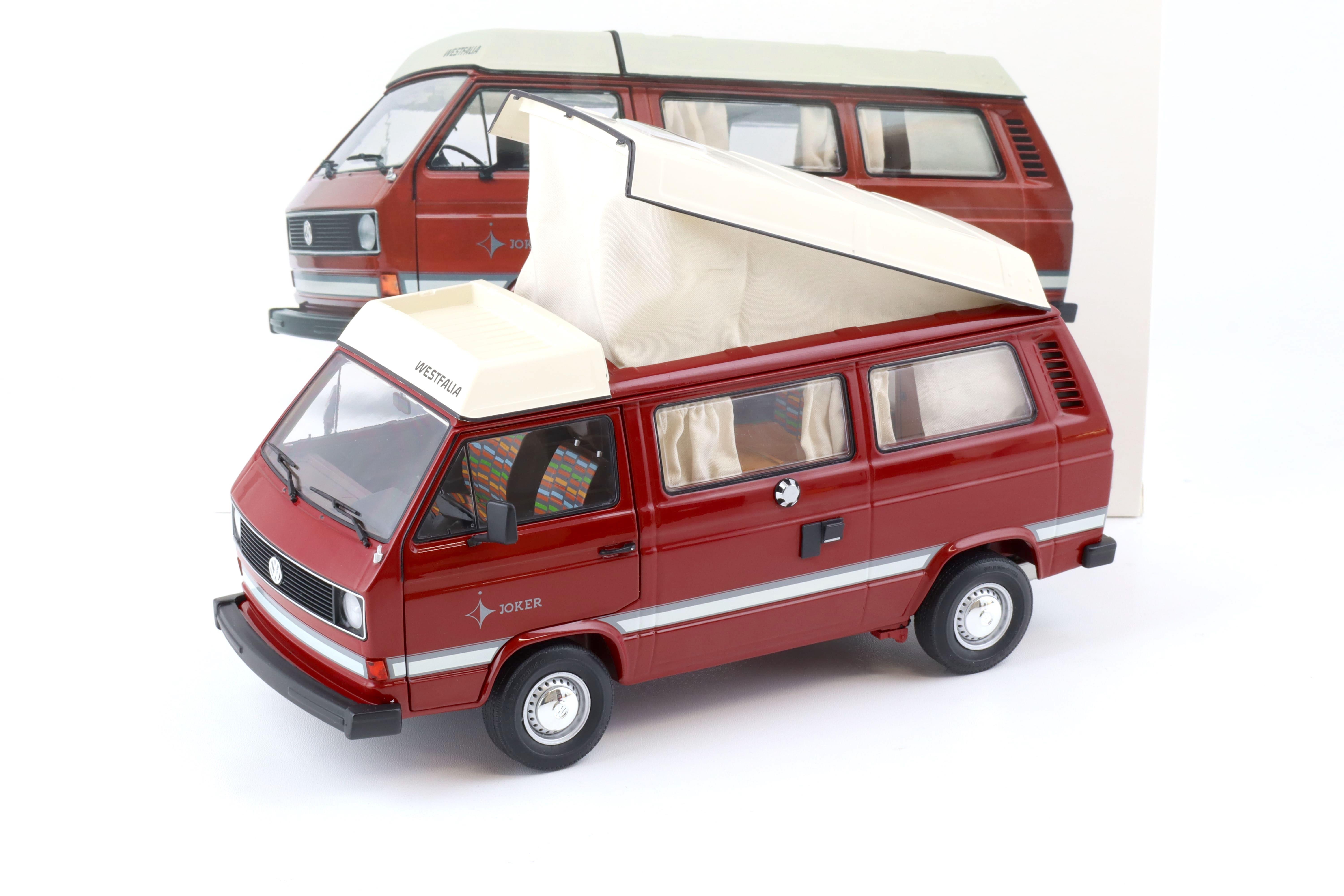 1:18 Schuco VW T3 Camper Bus Westfalia Joker mit Faltdach red 450038900