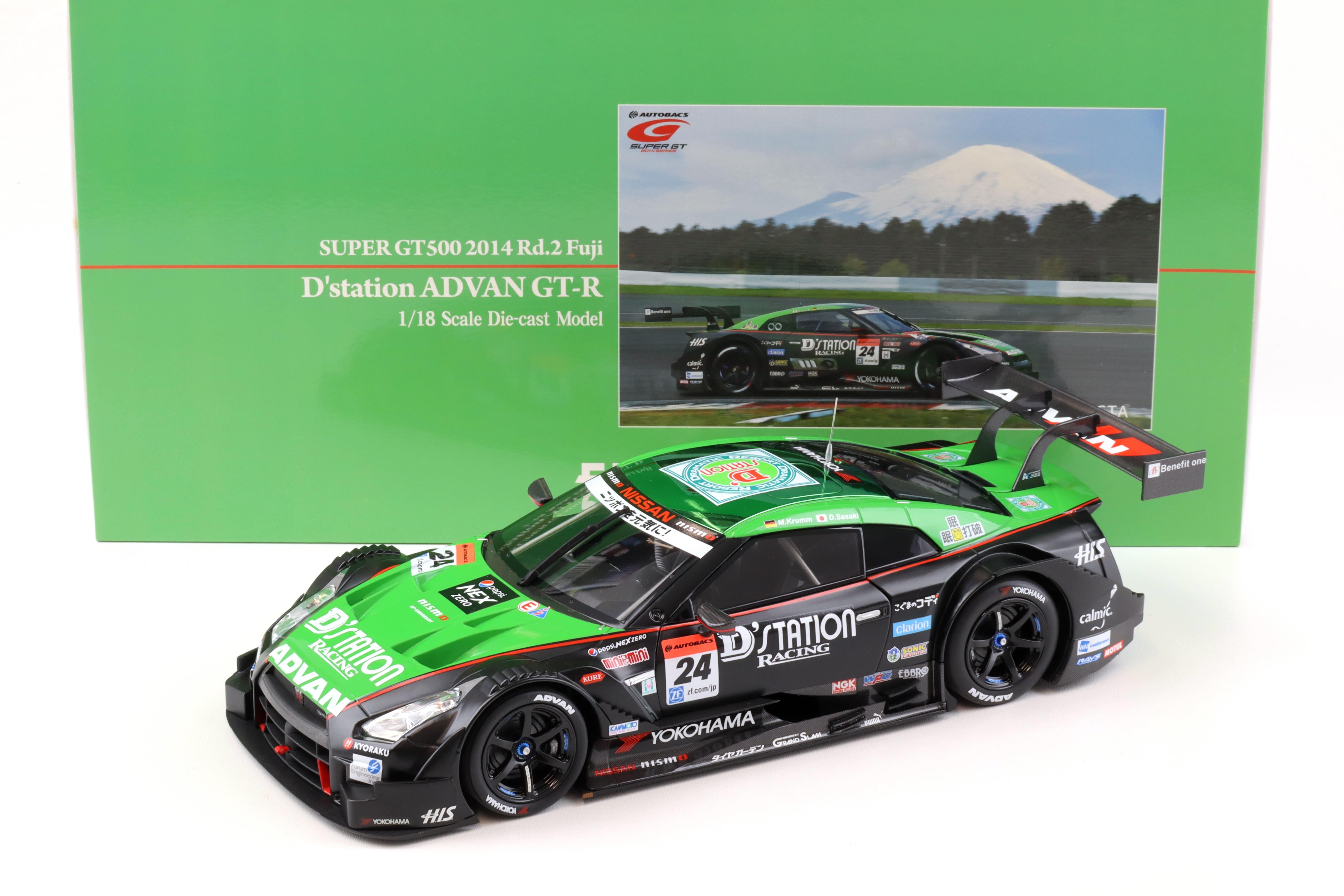 1:18 Ebbro Nissan GT-R Super GT500 2014 Rd.2 Fuji D'station ADVAN #24