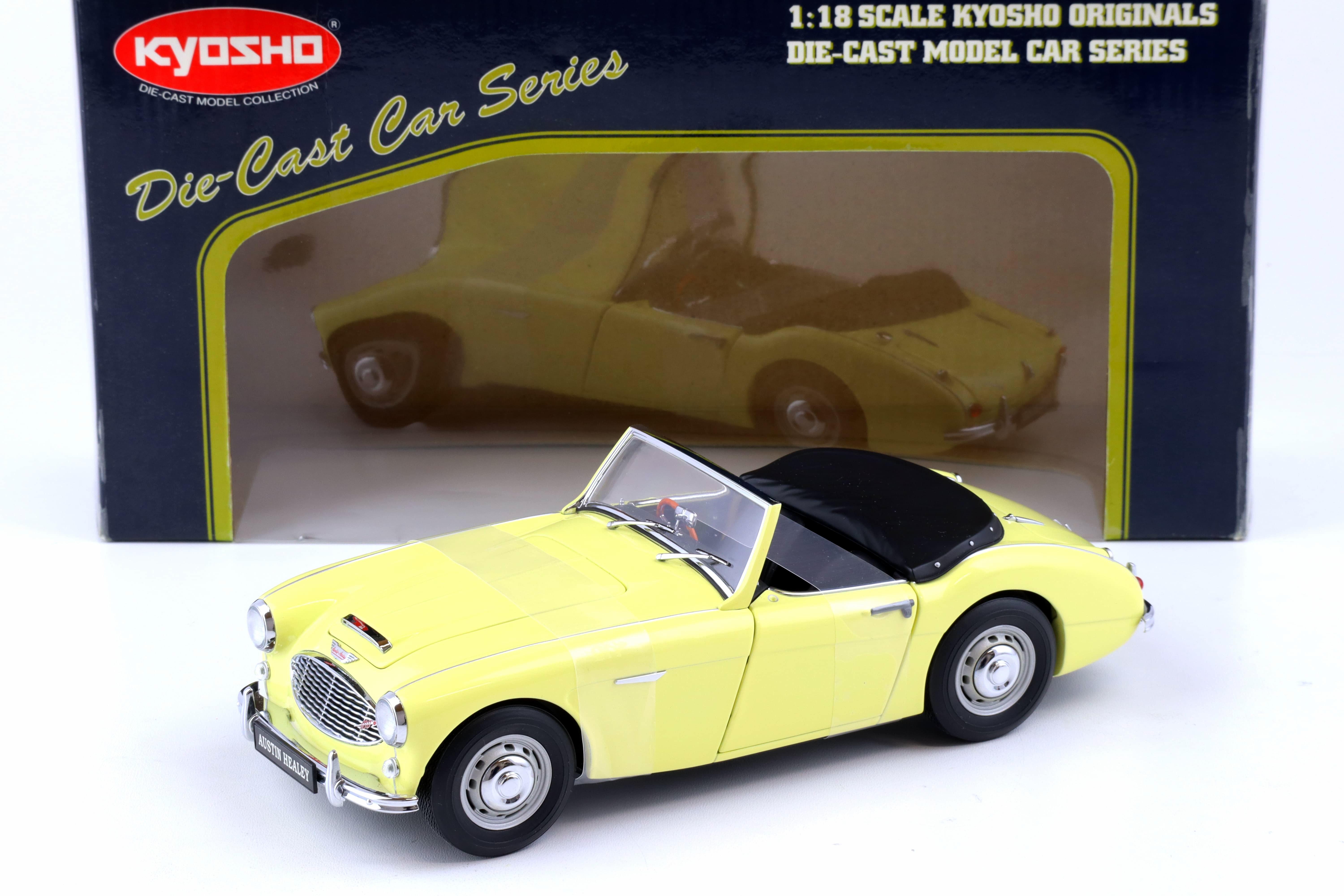1:18 Kyosho Austin Healey 100 /6 Roadster Pale yellow 08144Y