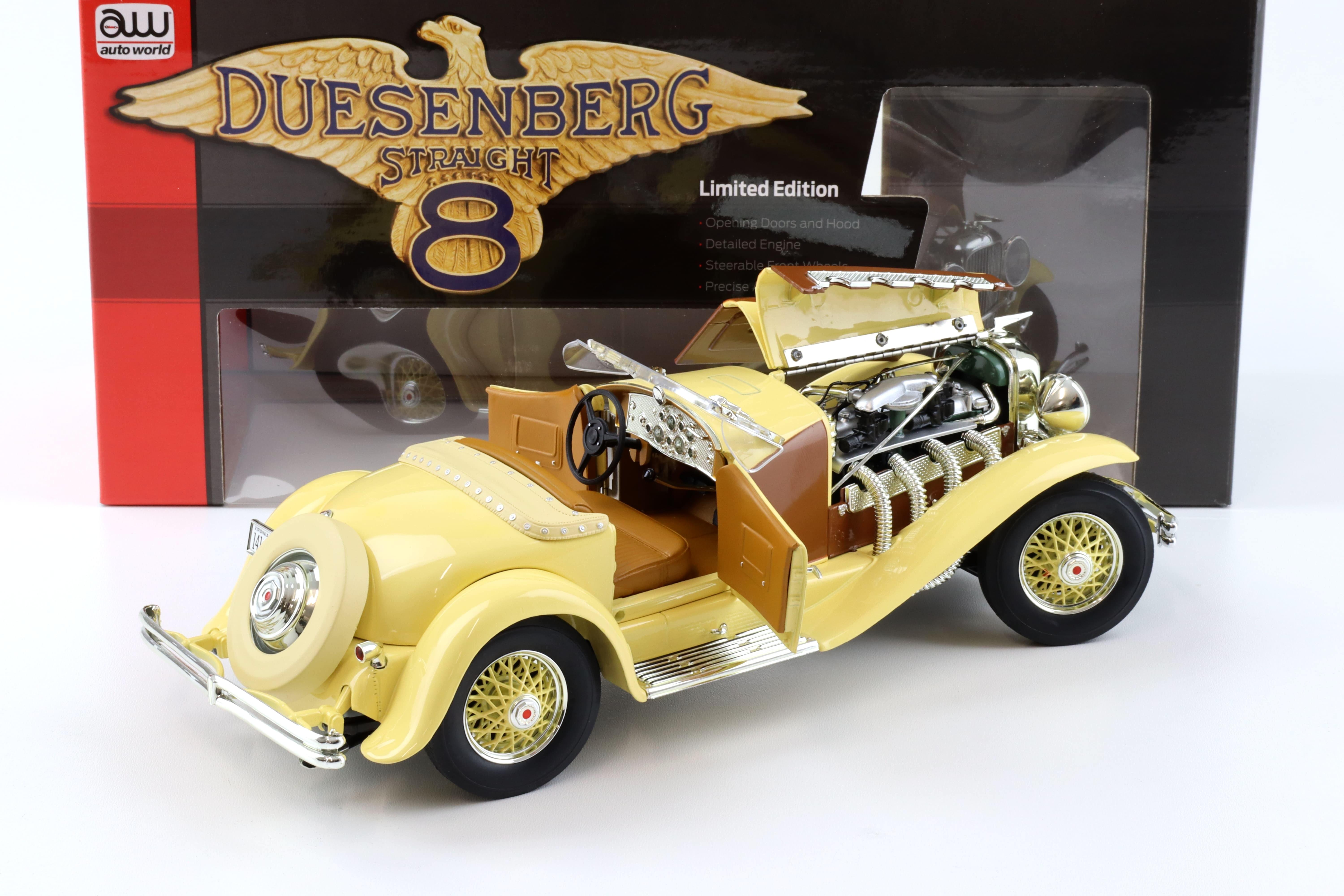 1:18 Auto World 1935 Duesenberg SSJ Roadster yellow/ brown