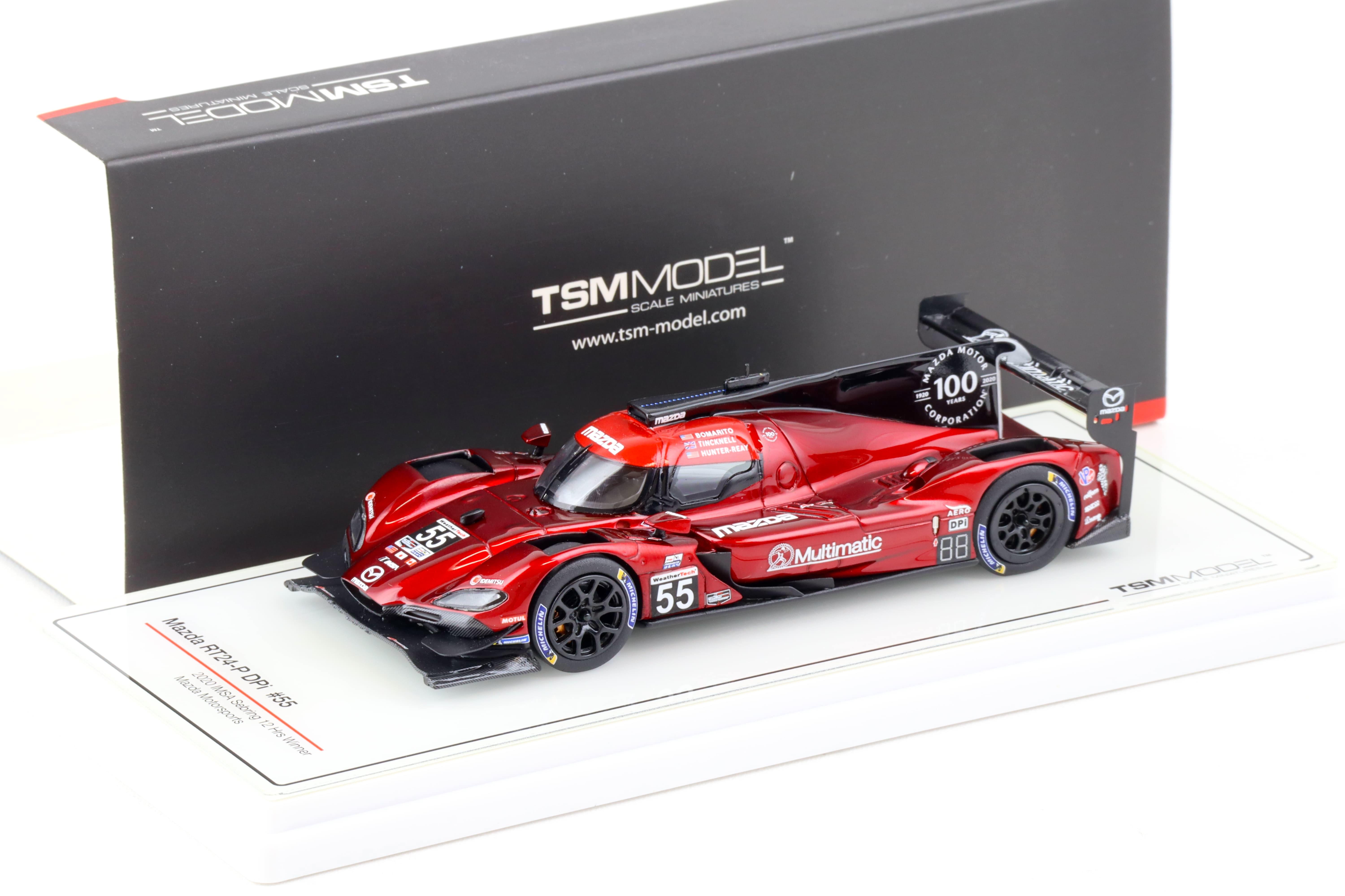 1:43 TSM Model Mazda RT24-P DPi #55 IMSA Sebring 12h Winner 2020 TSM430549