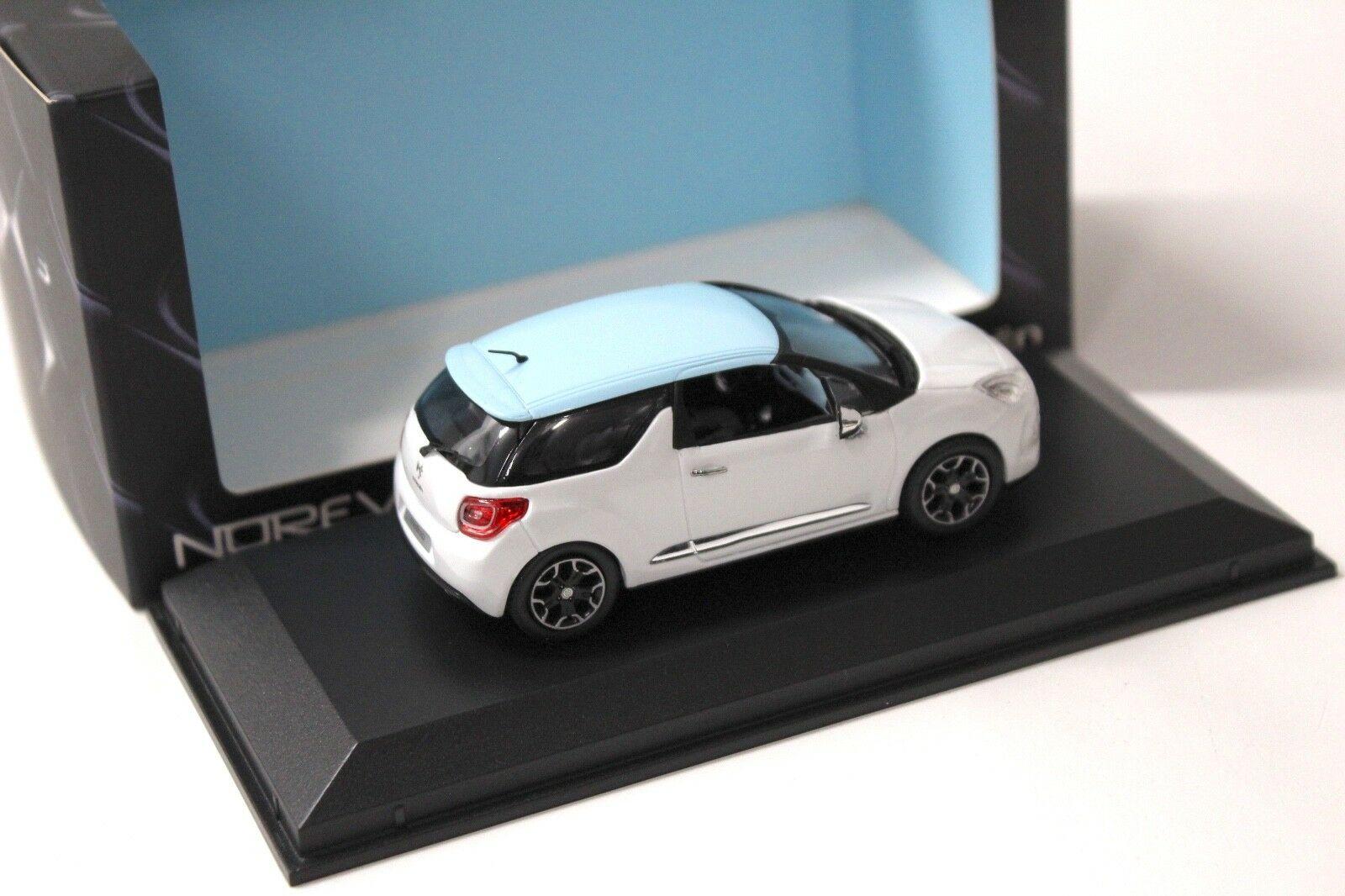 1:43 Norev Citroen DS3 white/ light blue 2010