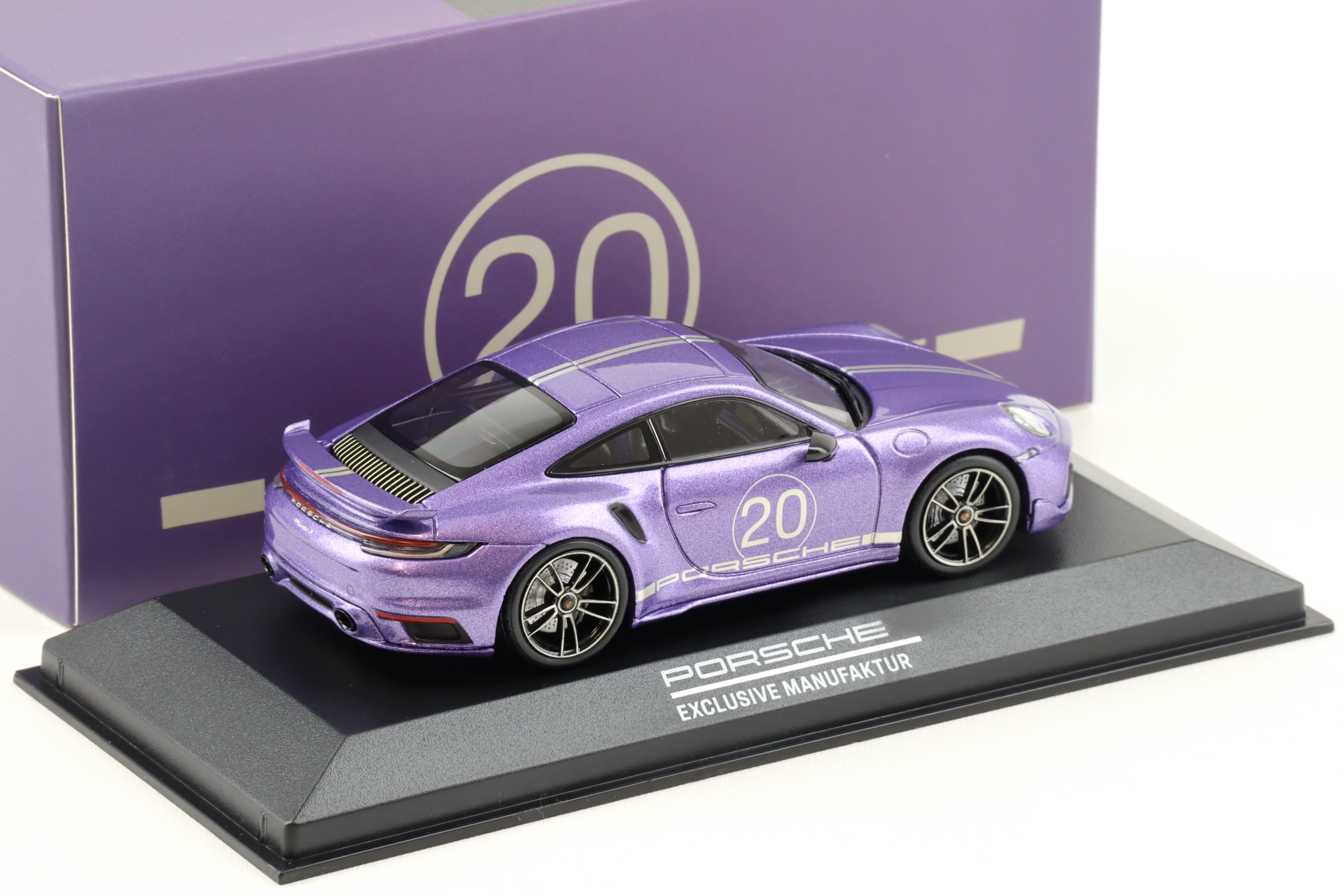 1:43 Minichamps Porsche 911 (992) Turbo S China 20th Anniversary violet blue WAP DEALER