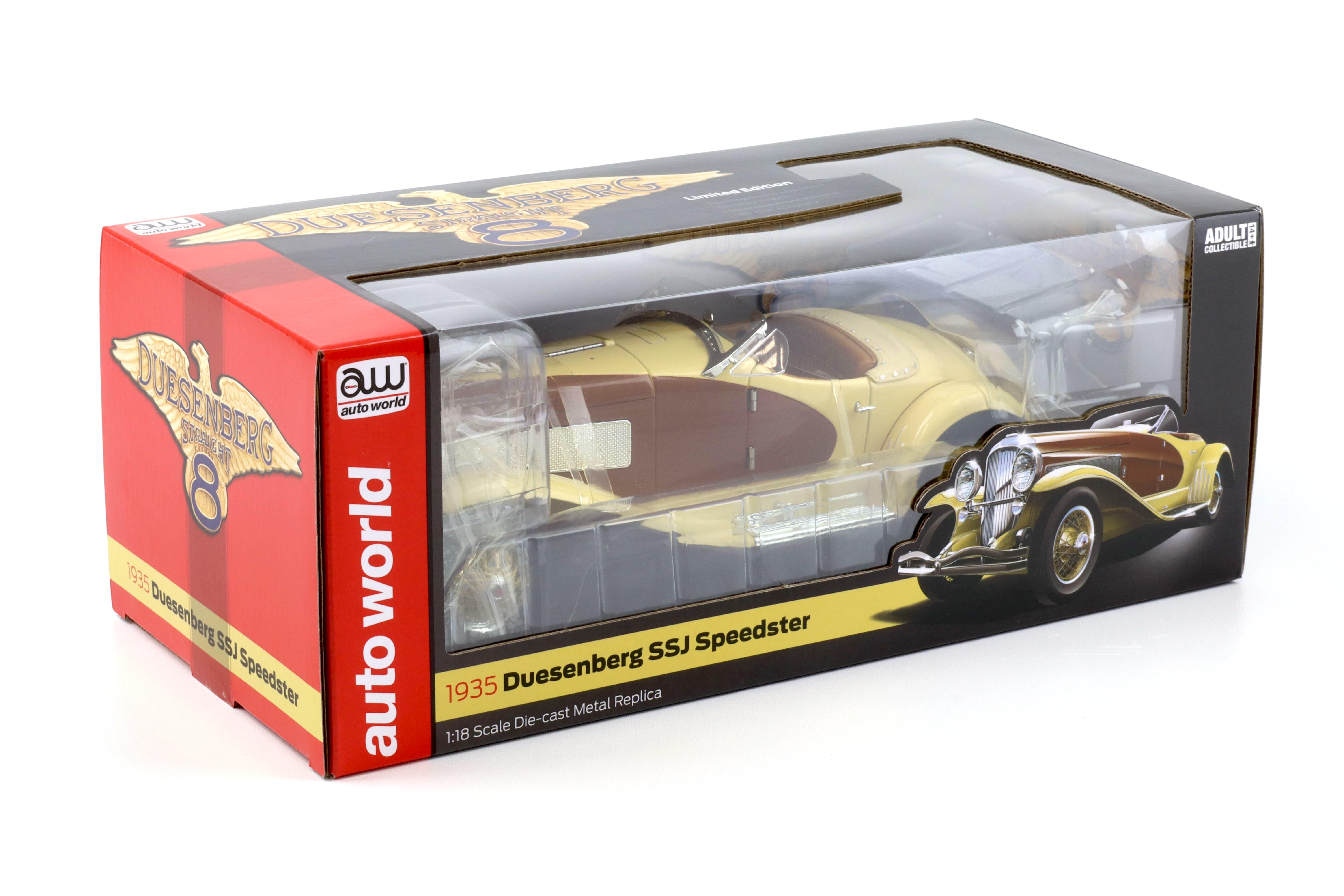 1:18 Auto World 1935 Duesenberg SSJ Roadster yellow/ brown