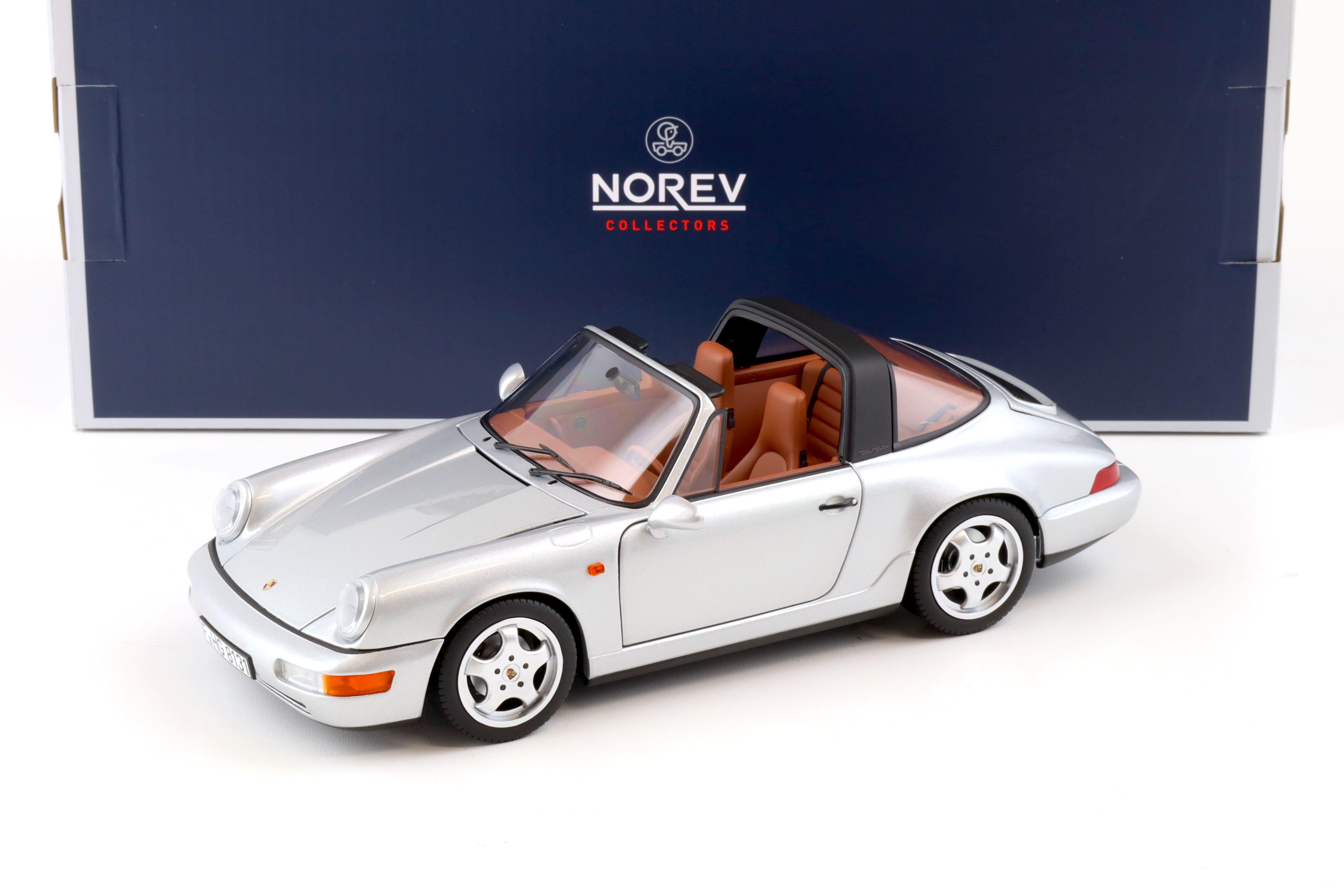 1:18 Norev Porsche 911 (964) Carrera 4 Targa 1990 silver metallic 187342