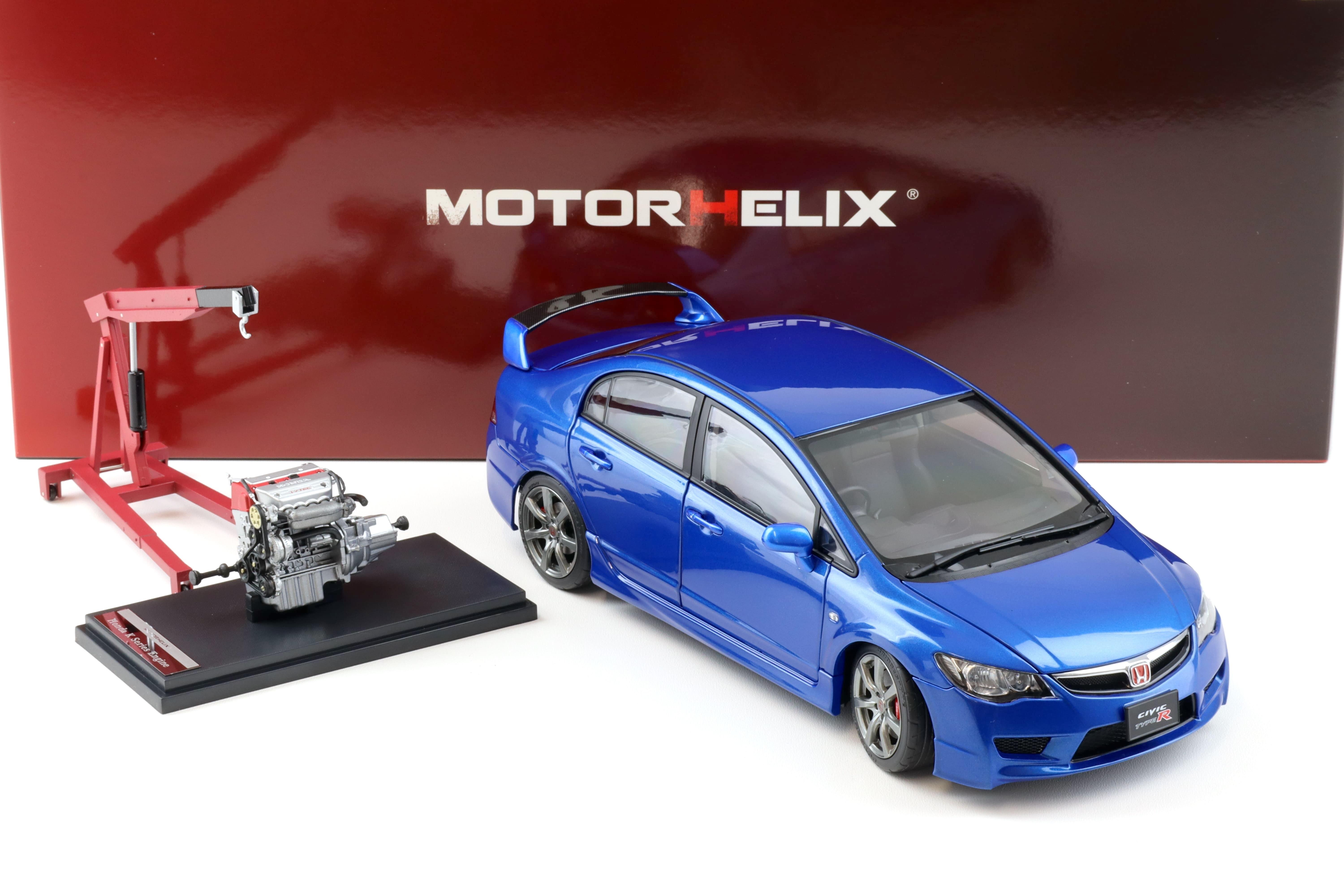 1:18 Motorhelix Honda Civic Type R (FD2) 2007 Early Version Vivid blue metallic M85409